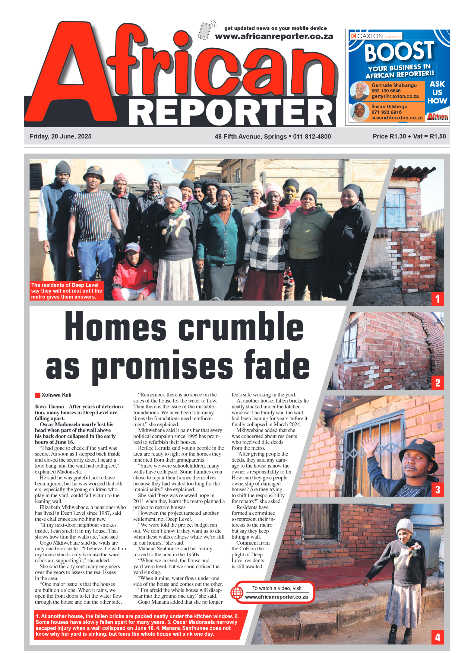 African Reporter 20 June 2025 page 1
