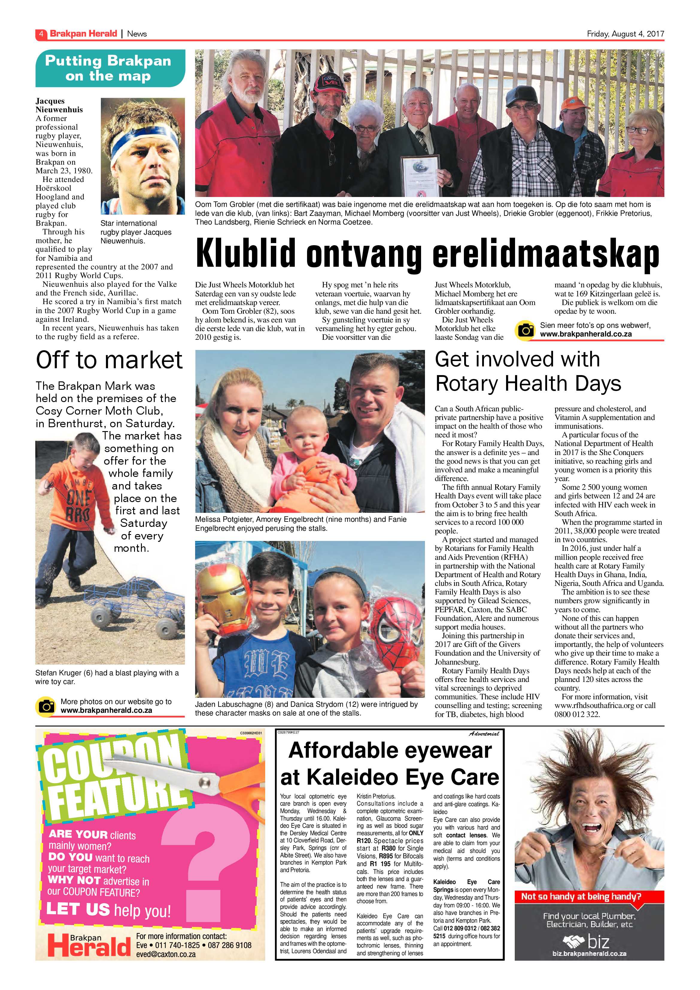 Brakpan Herald 04 August 2017 page 4