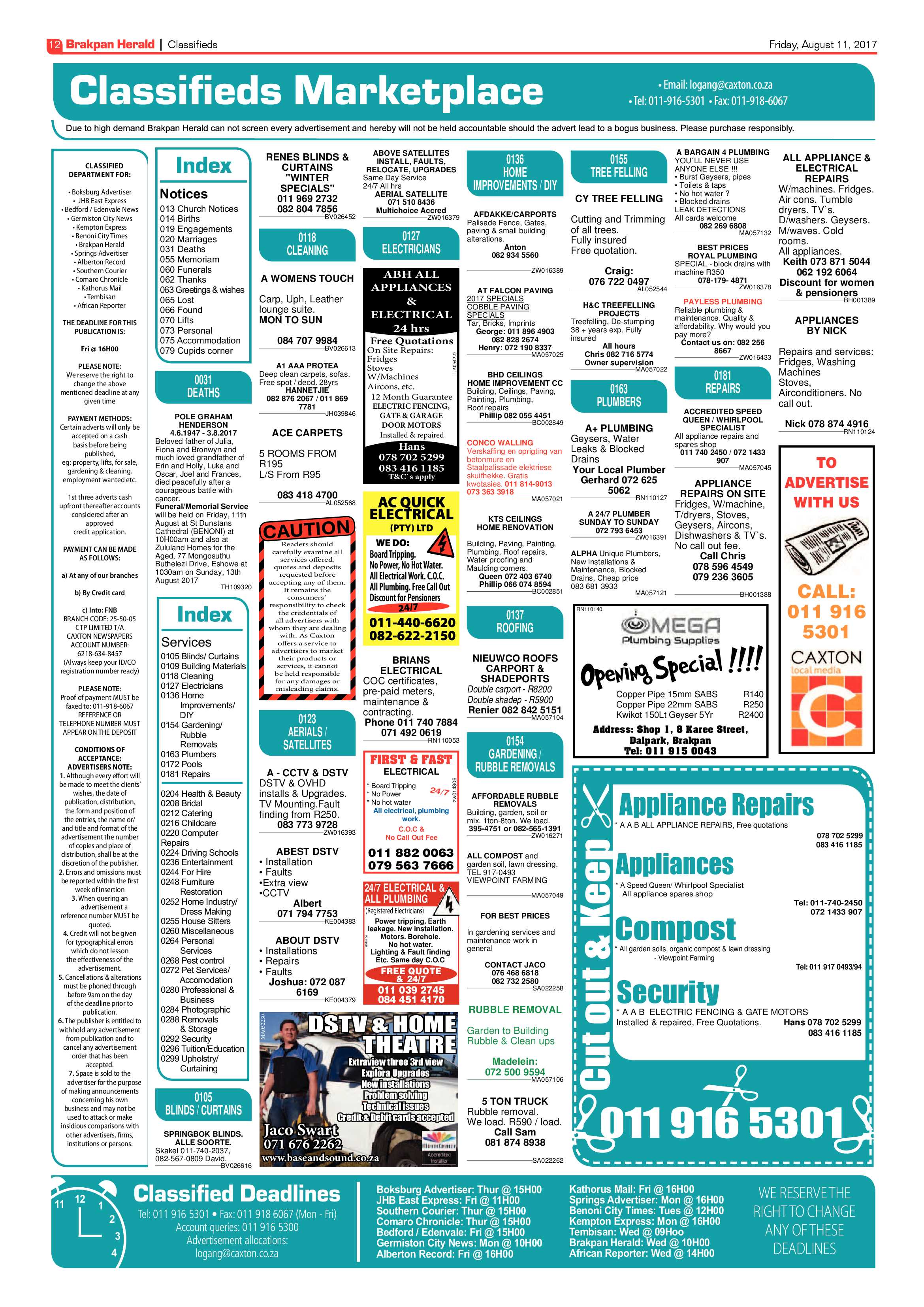 Brakpan Herald 11 August 2017 page 12