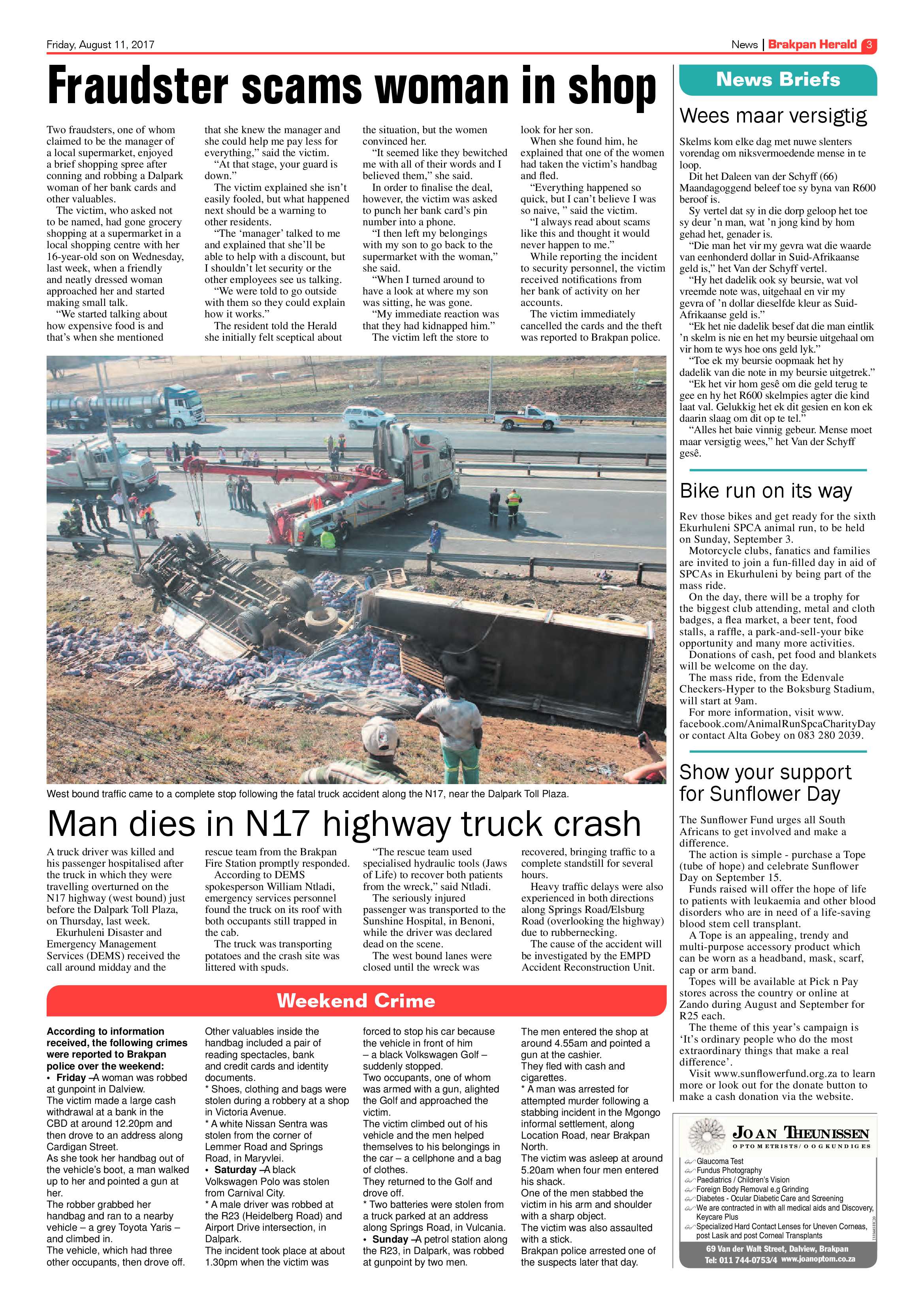 Brakpan Herald 11 August 2017 page 3