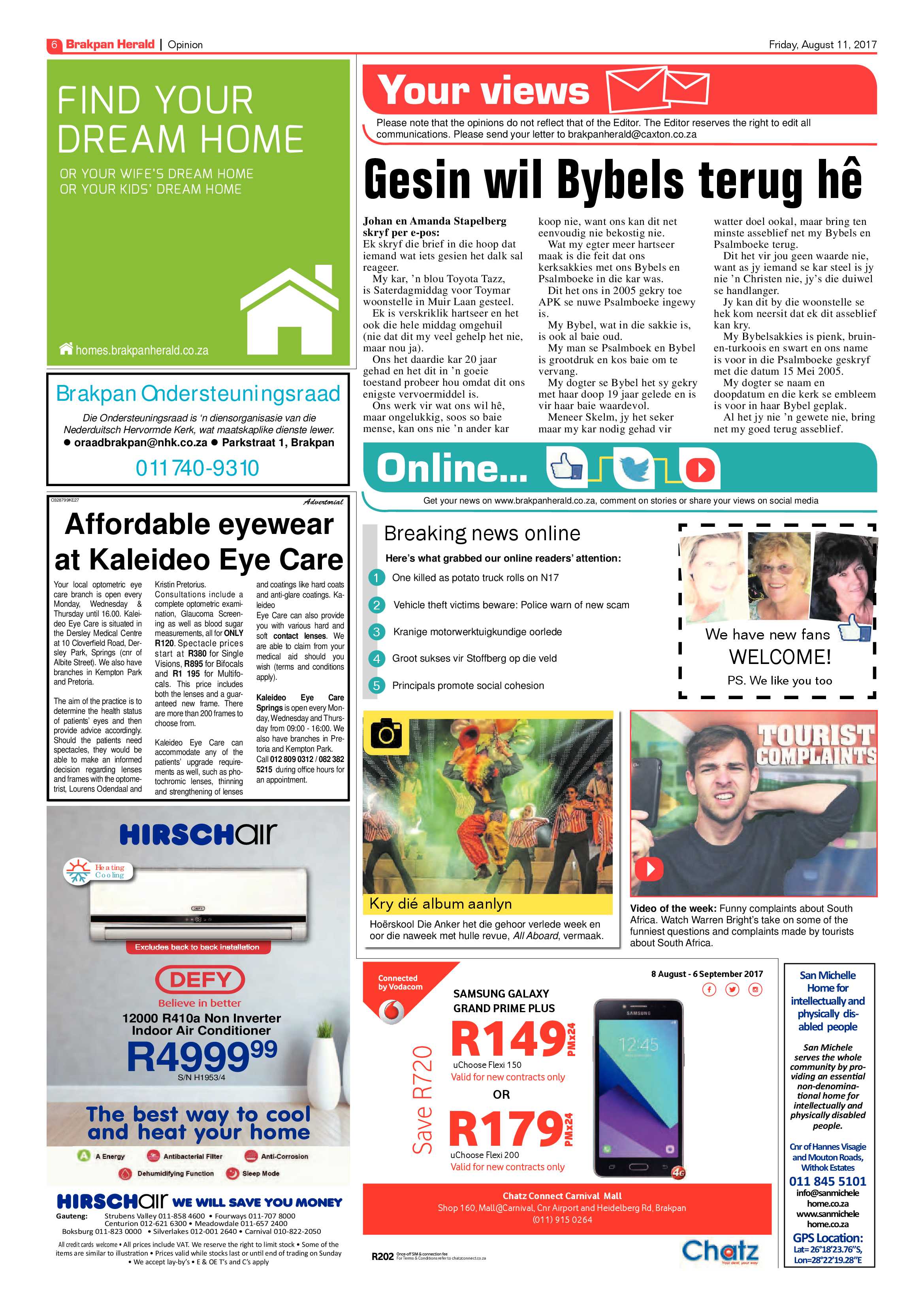 Brakpan Herald 11 August 2017 page 6
