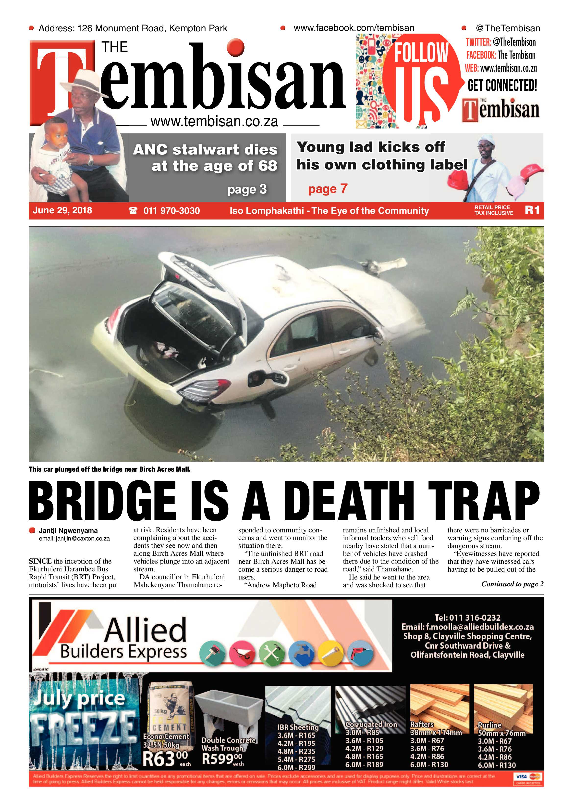 Tembisan 02 July 2018 page 1