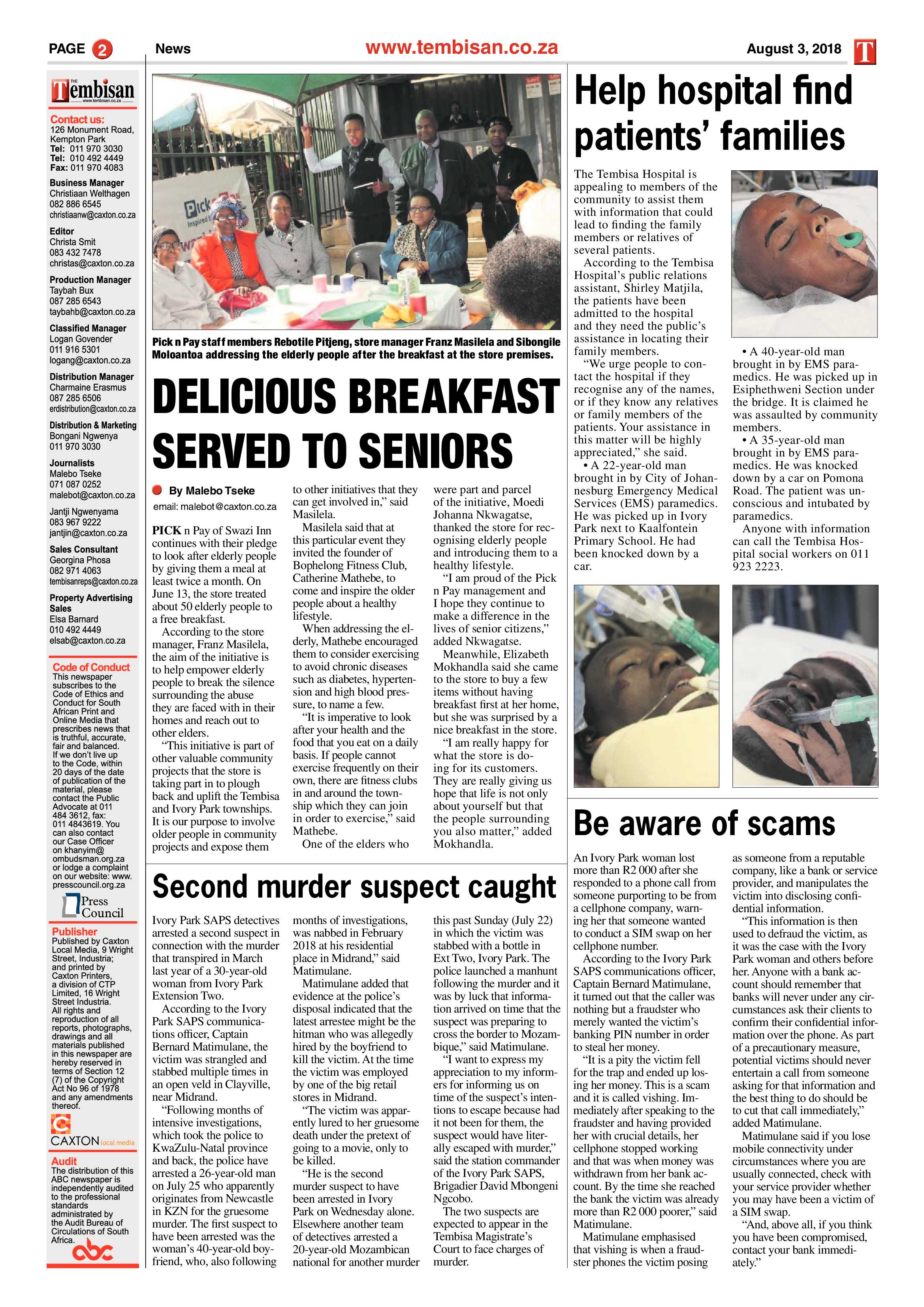 The Tembisan 06 August 2018 page 2