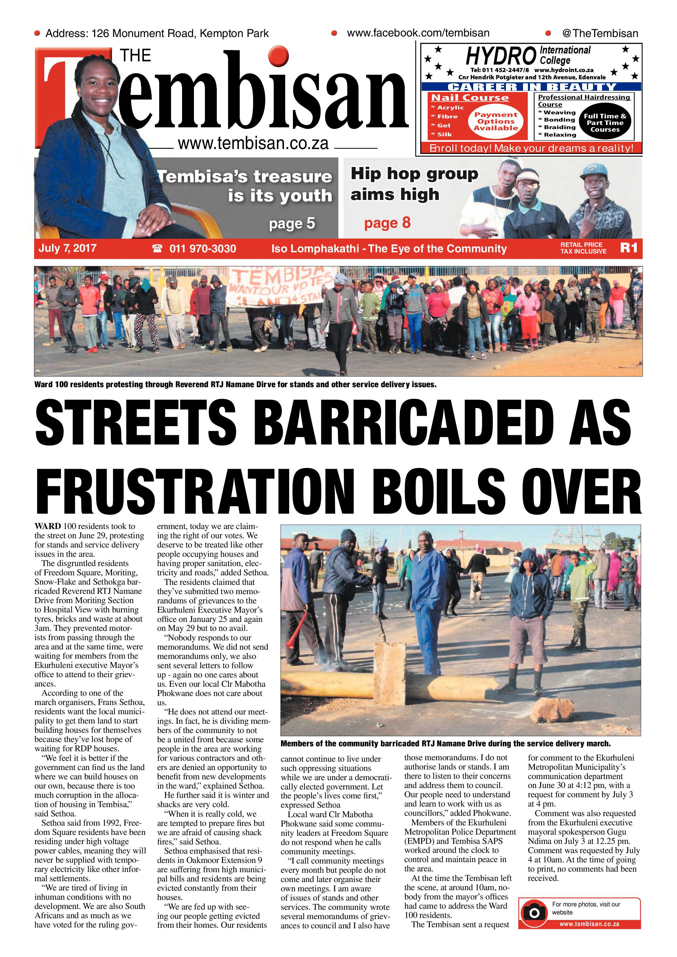 Tembisan 10 July 2017 page 1