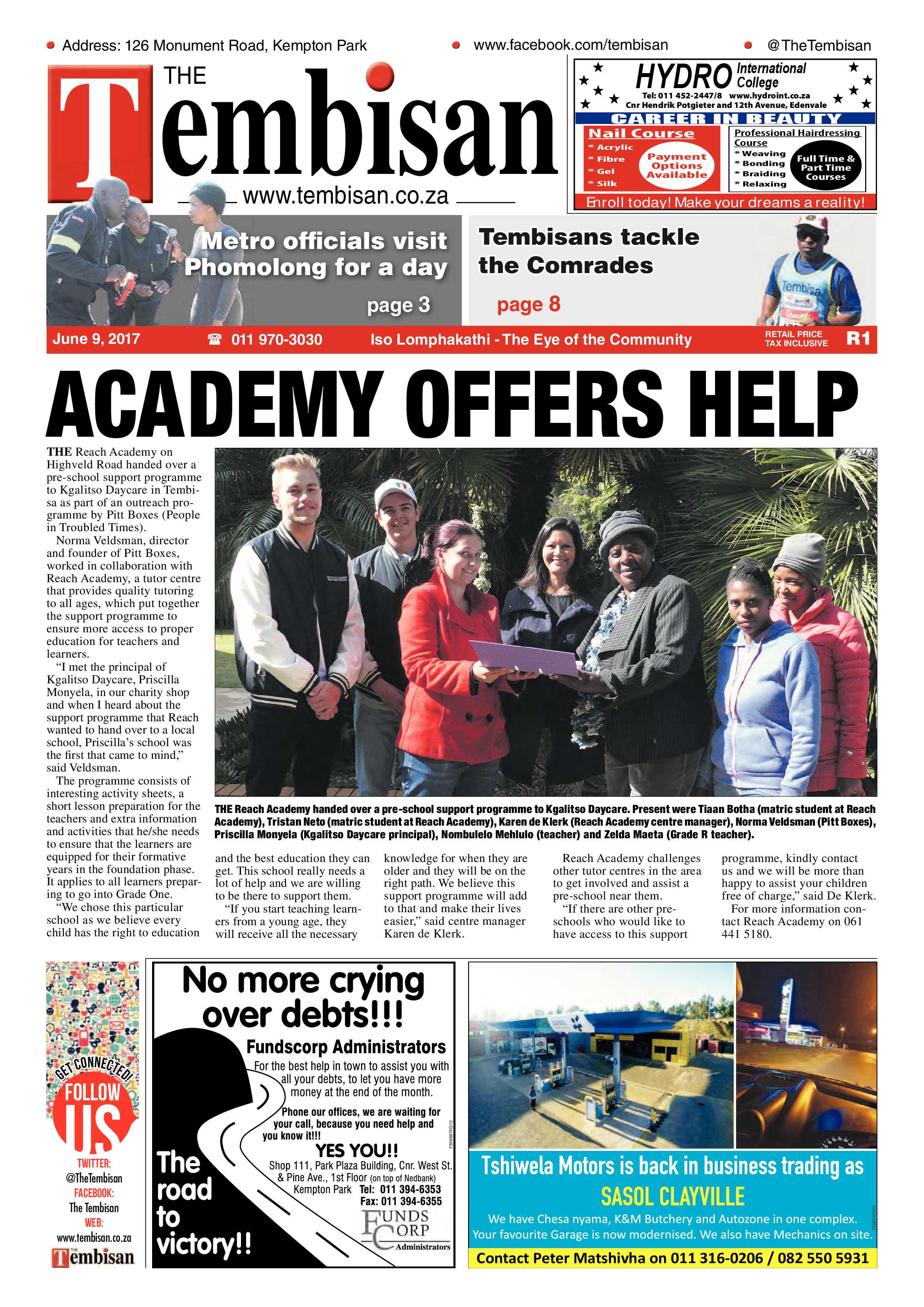 Tembisan 12 June 2017 page 1