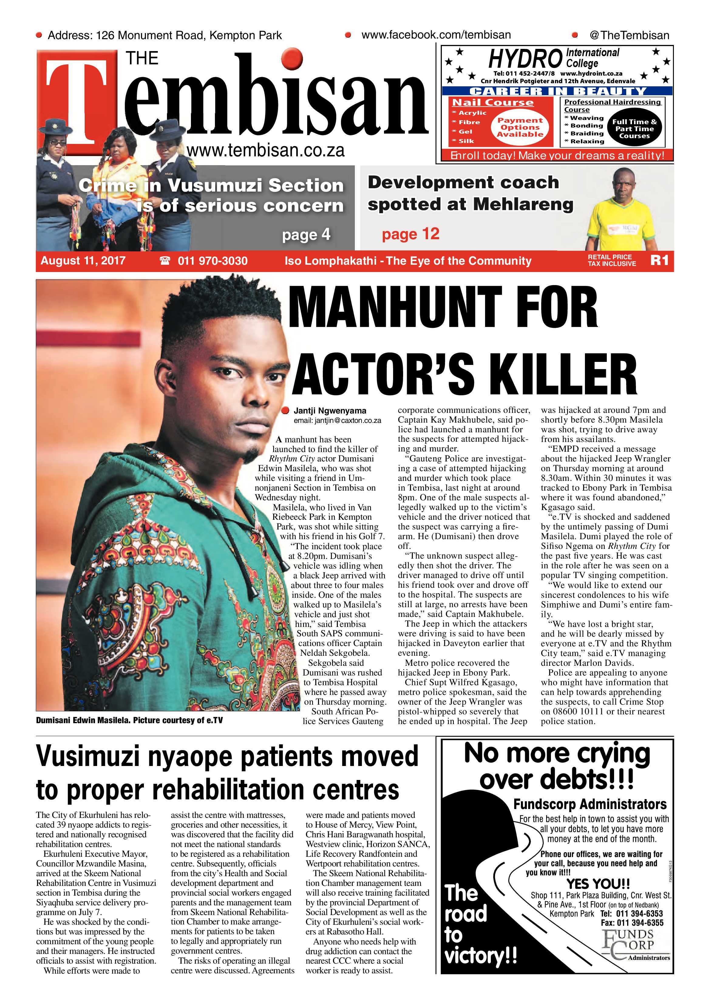 Tembisan 14 August 2017 page 1