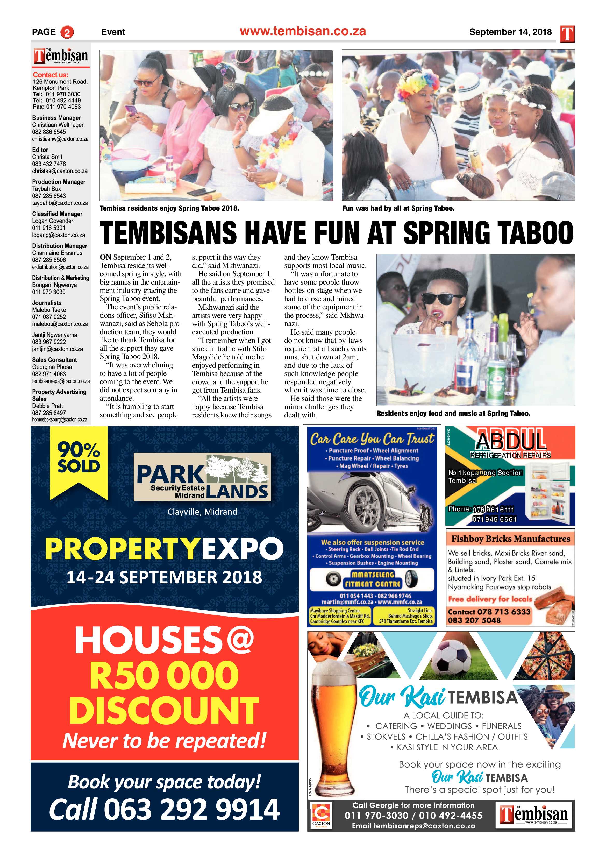 Tembisan 14 September 2018 page 2