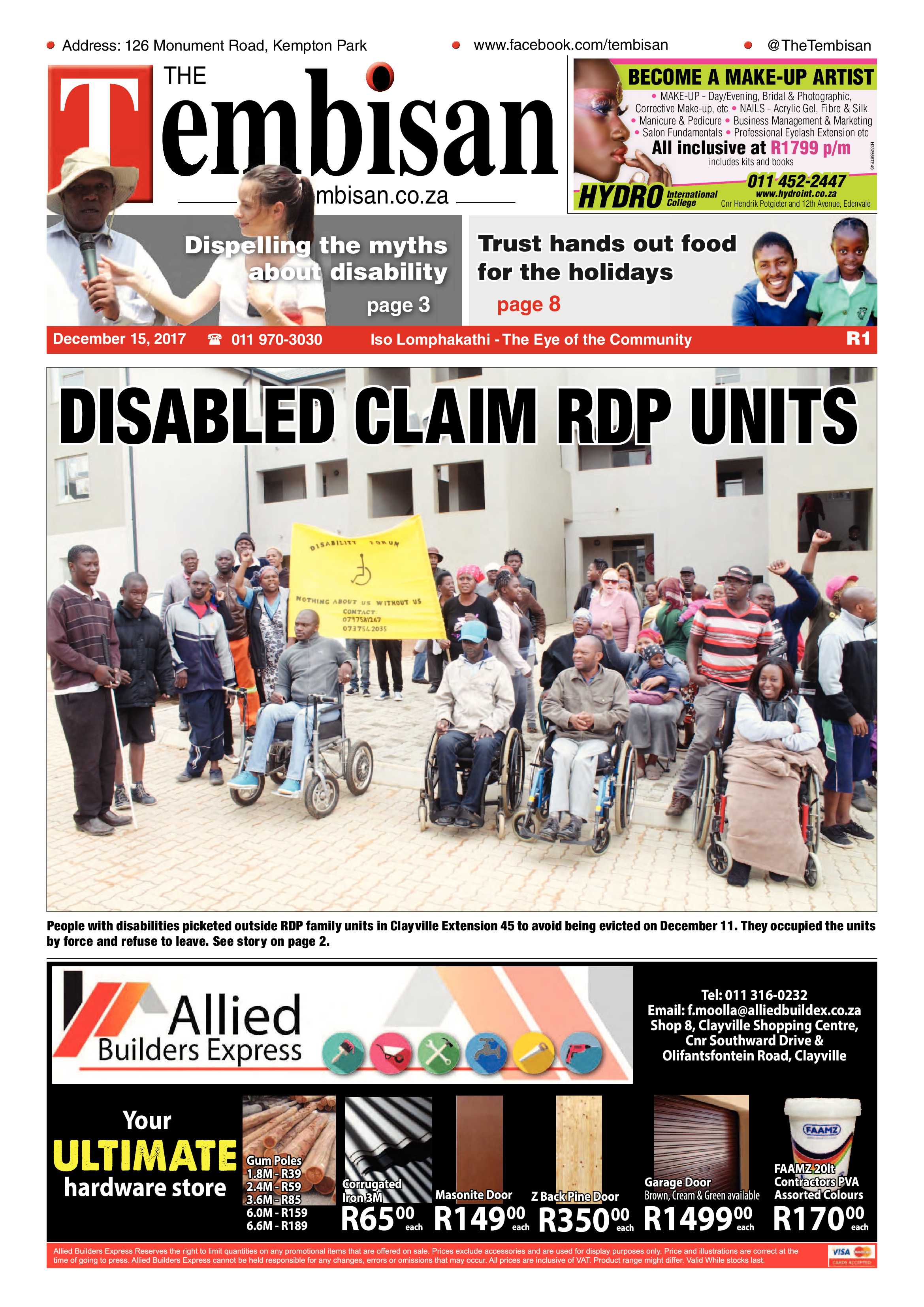 Tembisan 18 December 2017 page 1