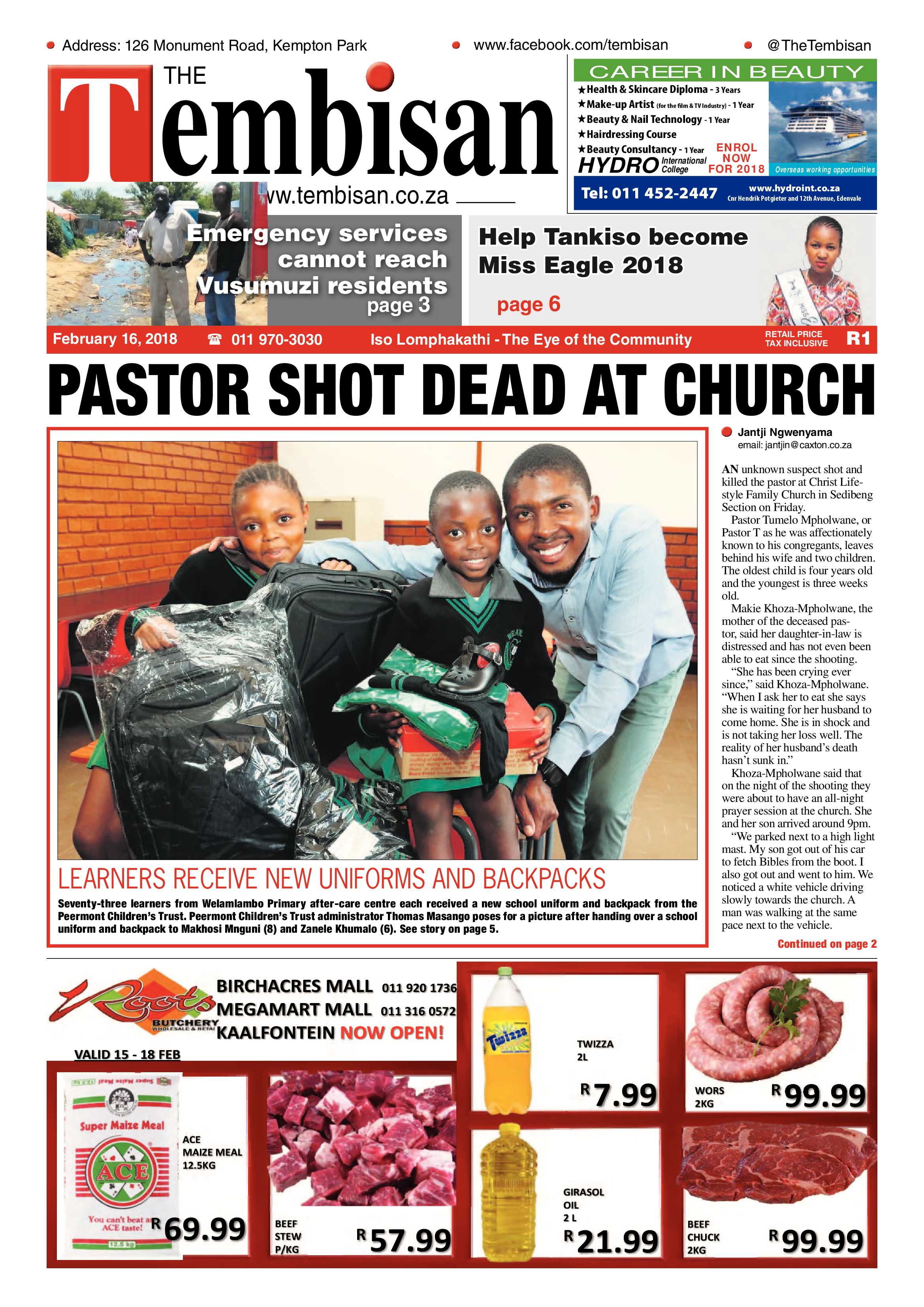Tembisan 19 February 2018 page 1