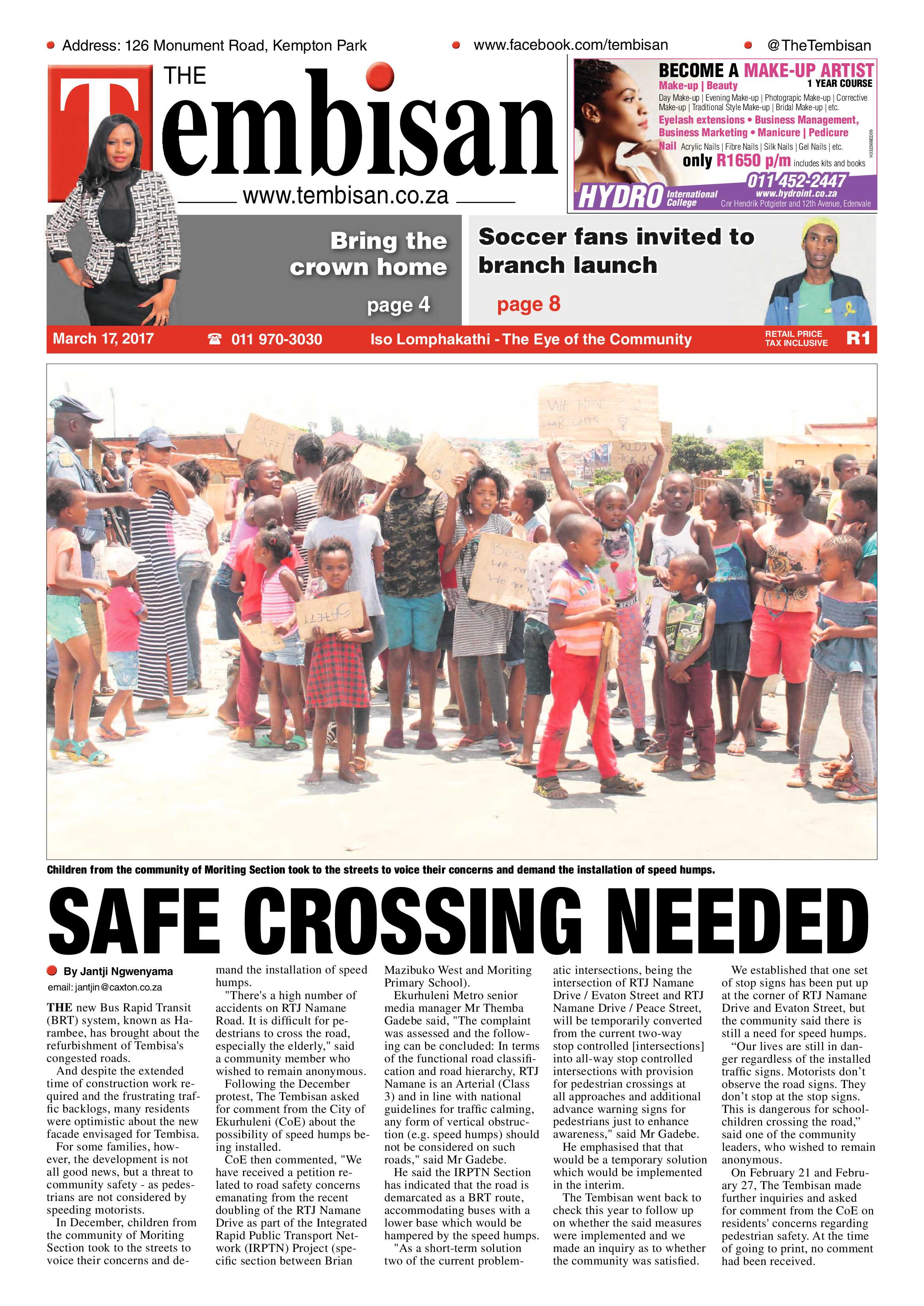 Tembisan 20 March 2017 page 1