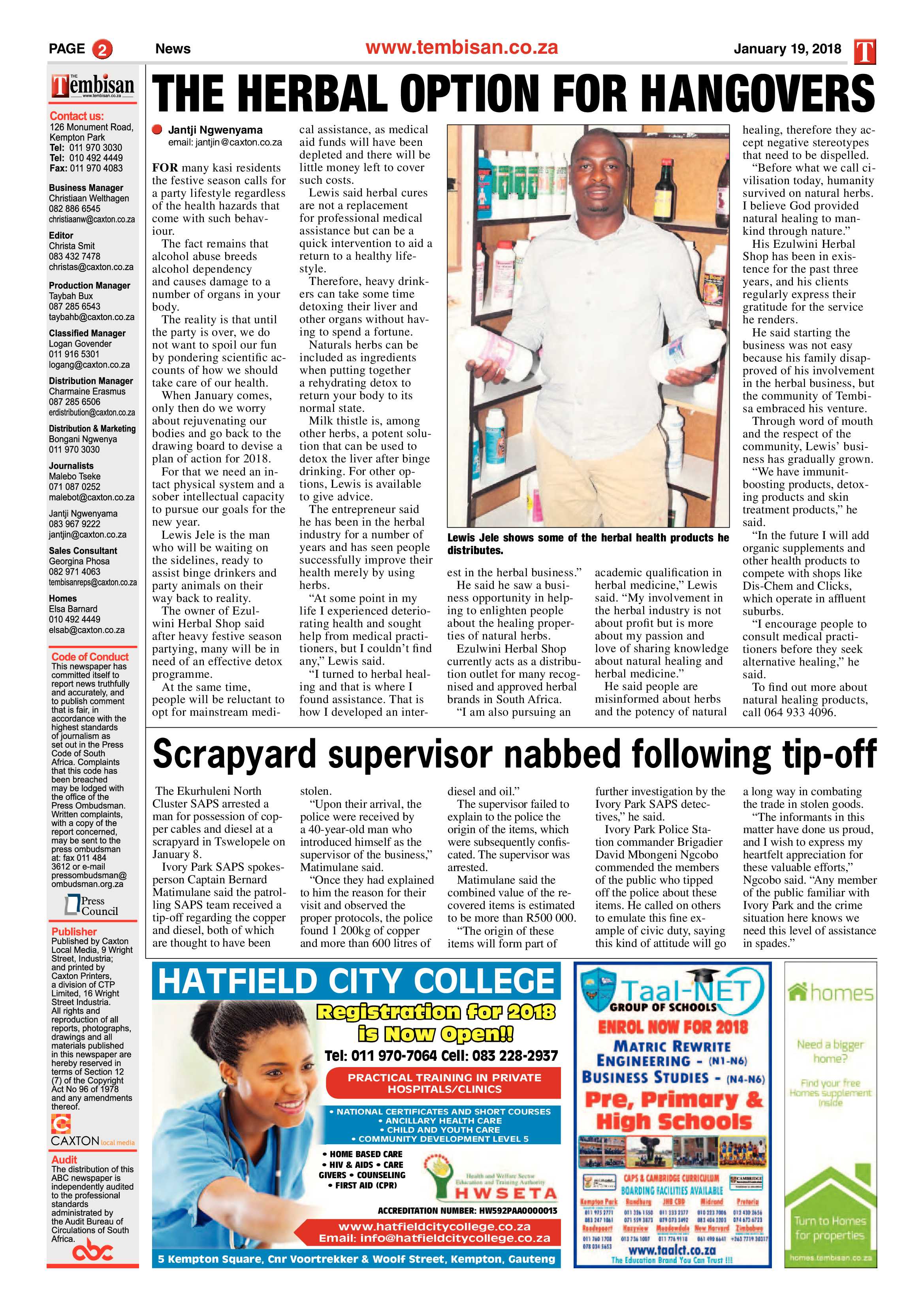 Tembisan 22 January 2018 page 2