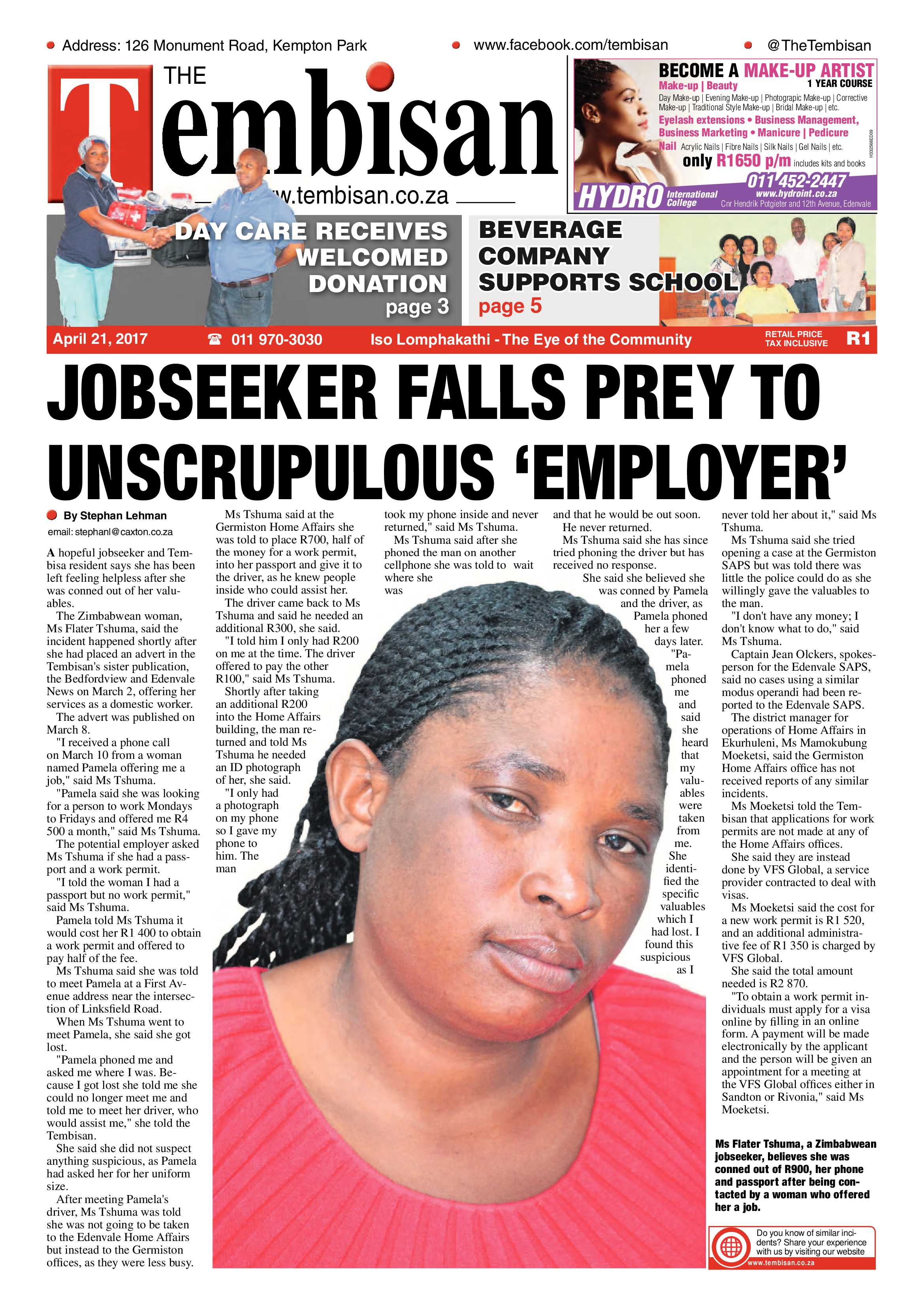 Tembisan 24 April 2017 page 1