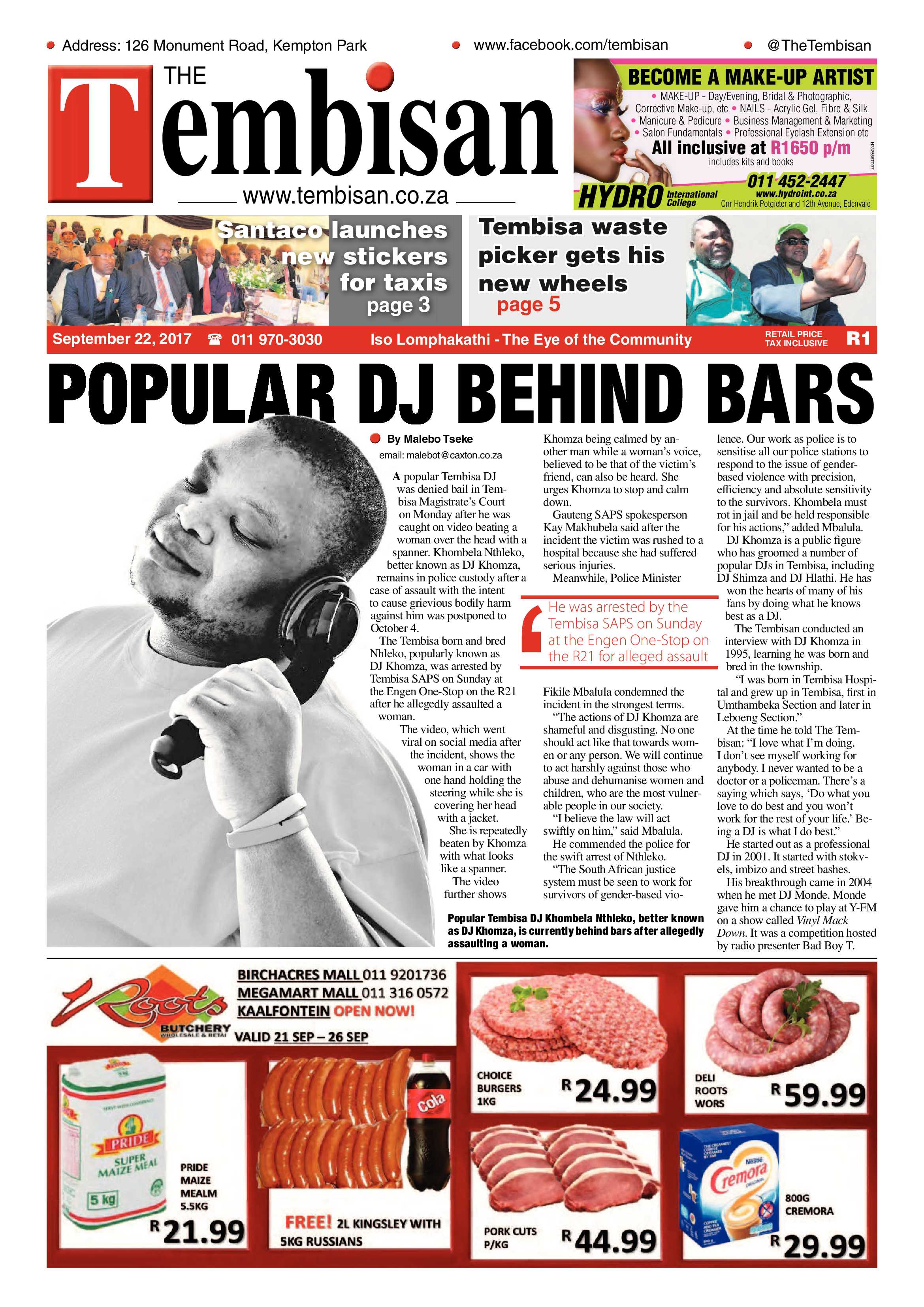 Tembisan 25 September 2017 page 1