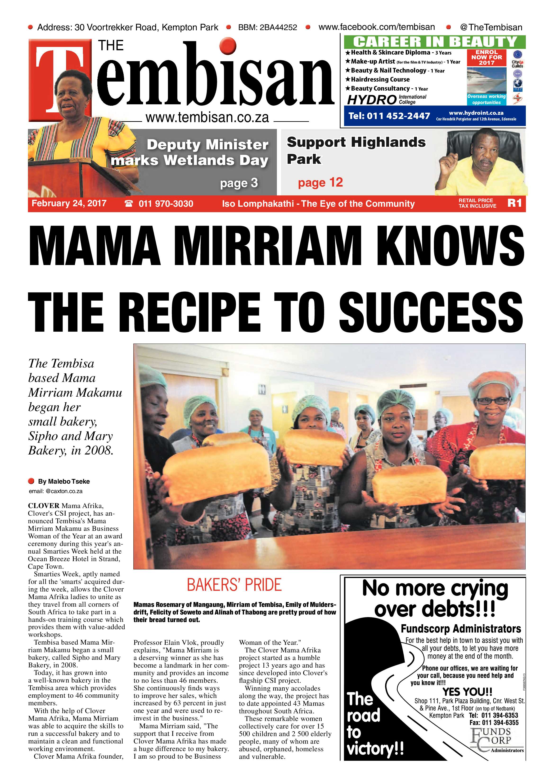 Tembisan 27 February 2017 page 1