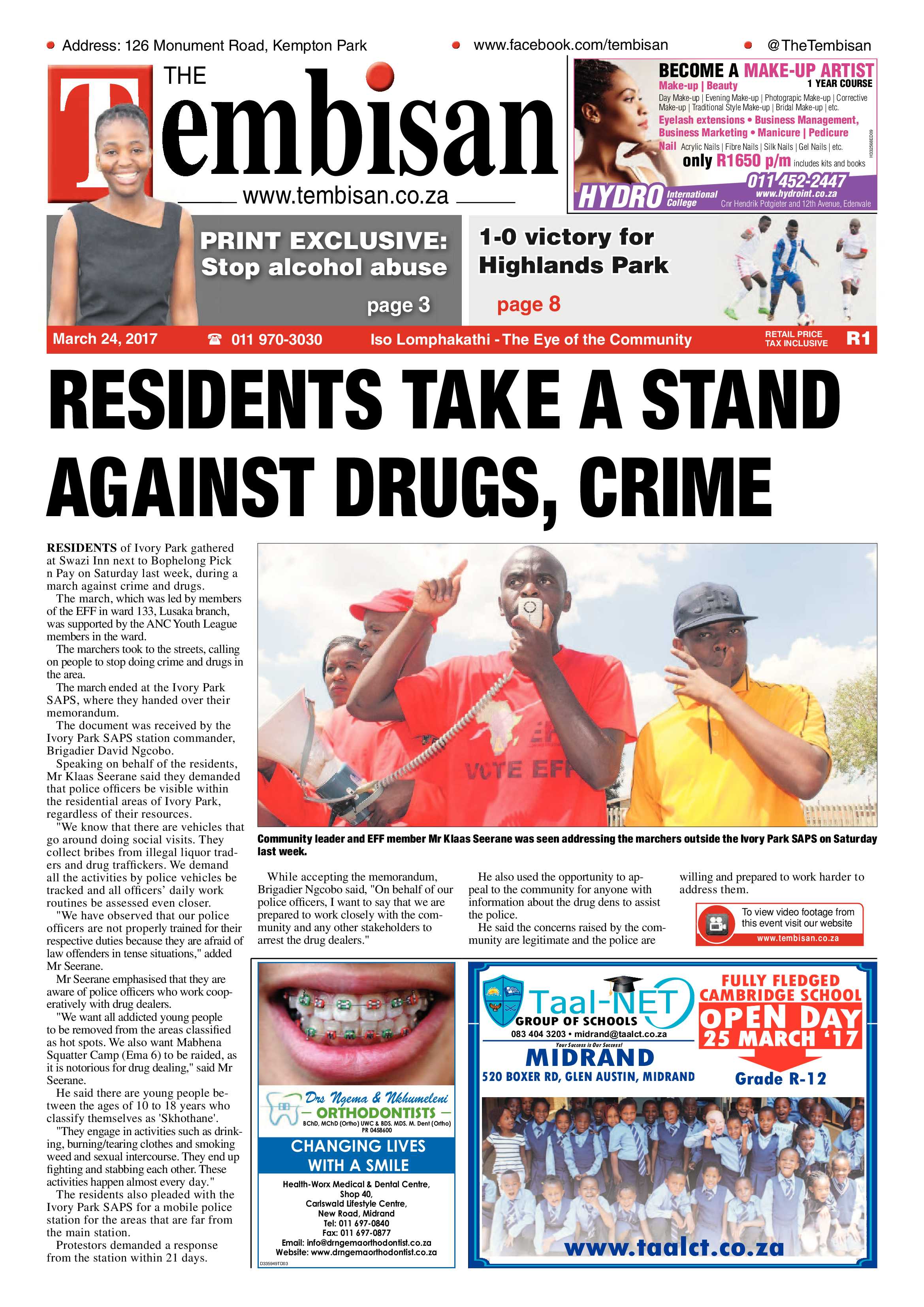 Tembisan 27 March 2017 page 1