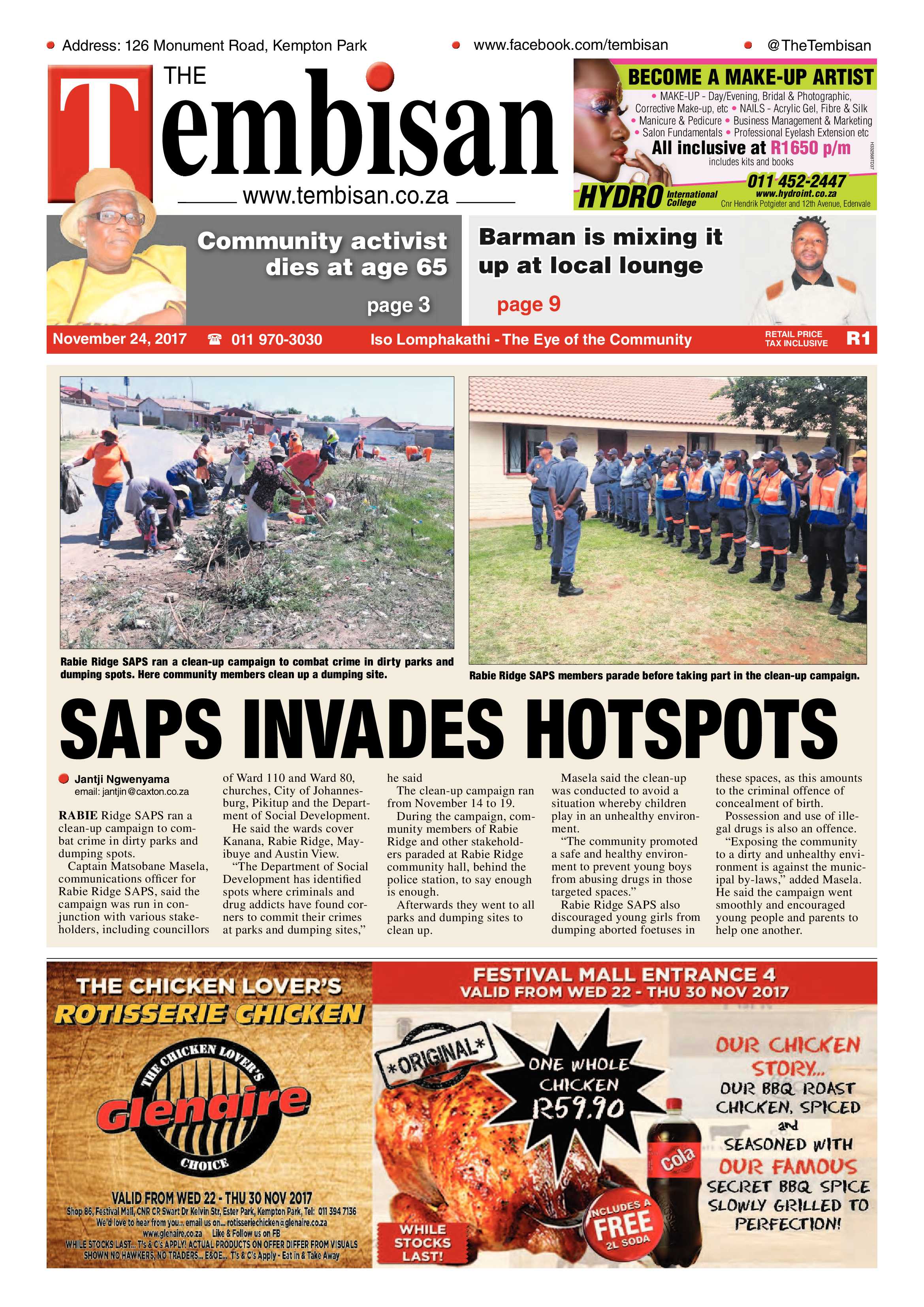 Tembisan 27 November 2017 page 1