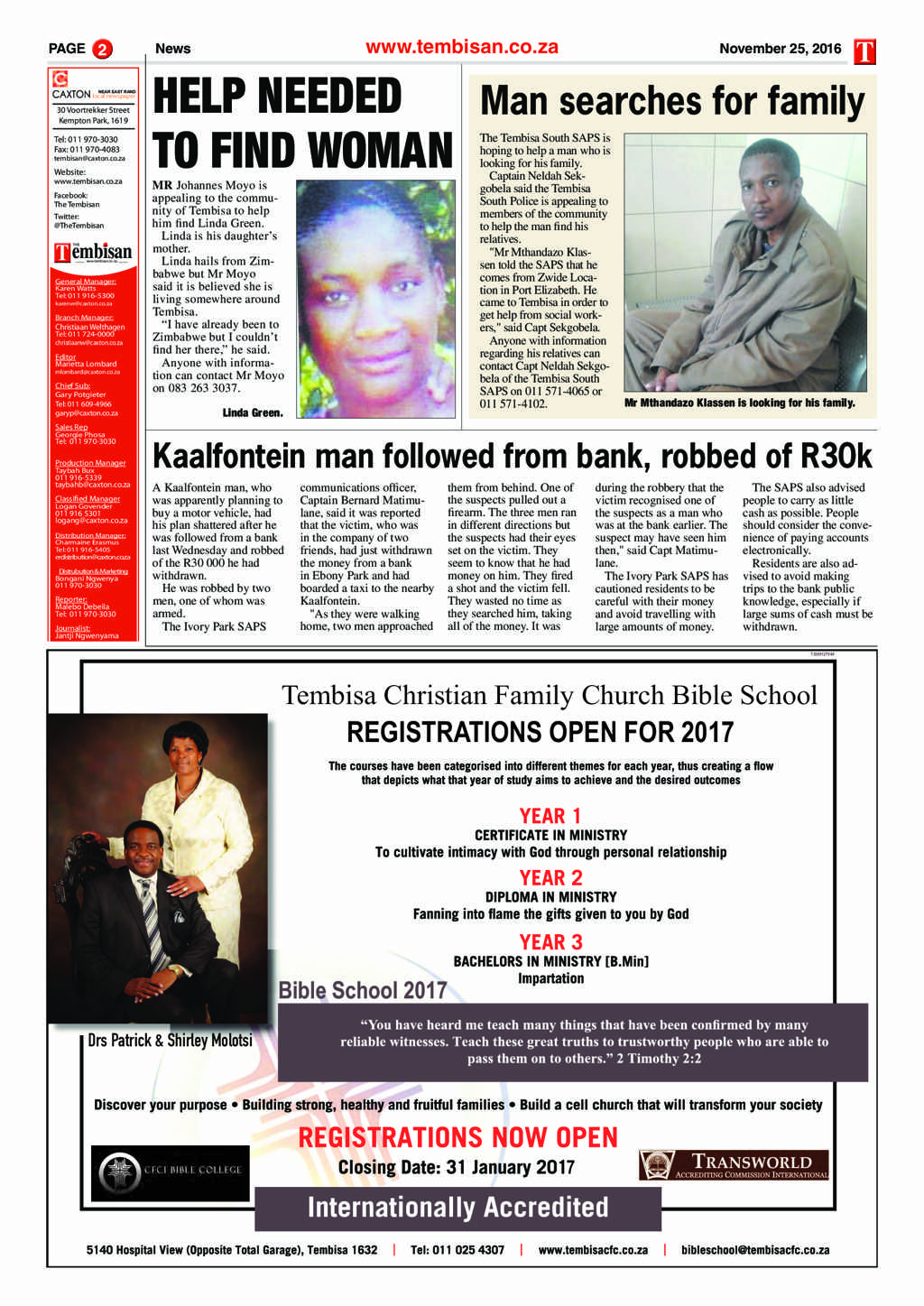 Tembisan 28 November 2016 page 2