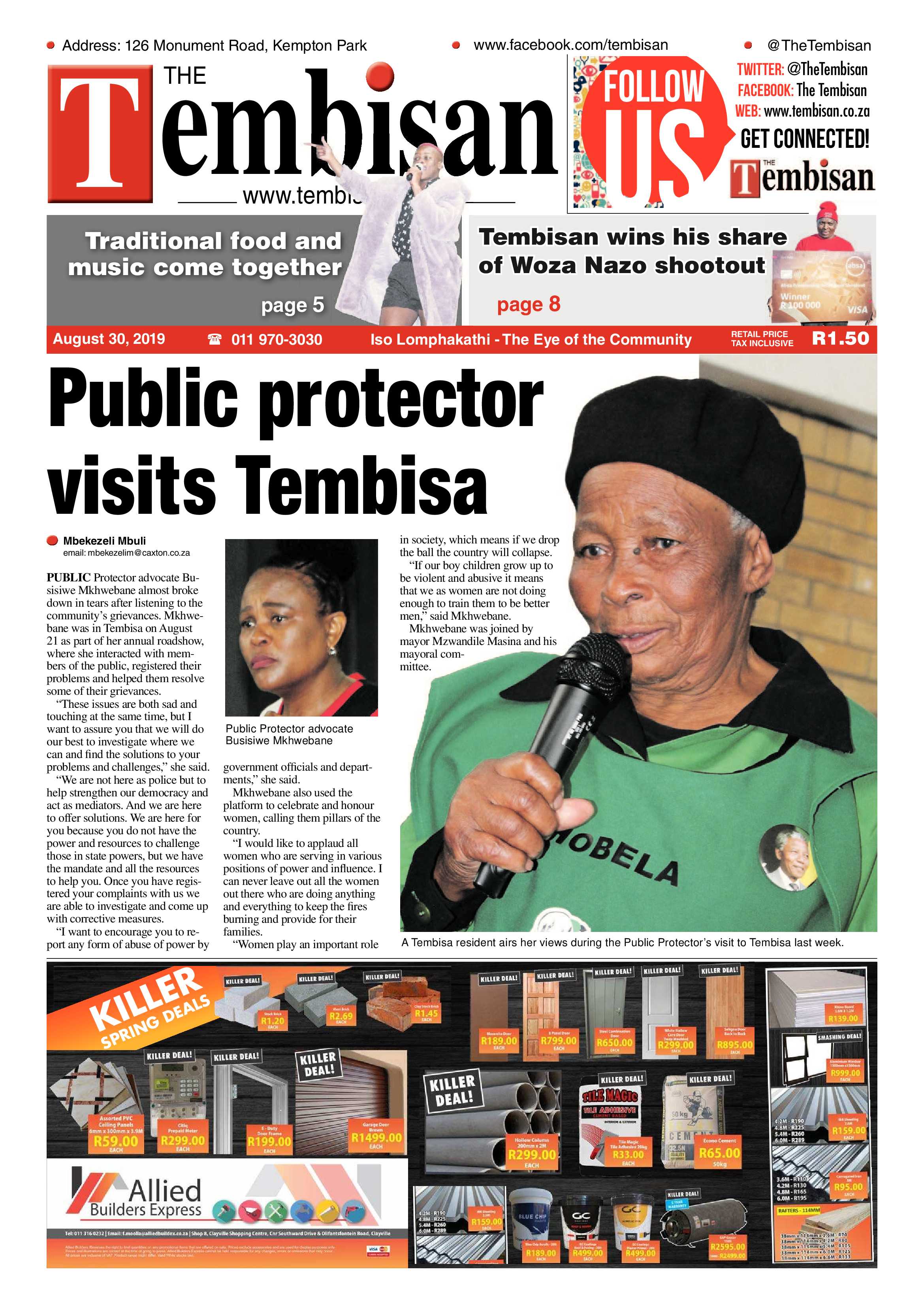 The Tembisan 02 September 2019 page 1
