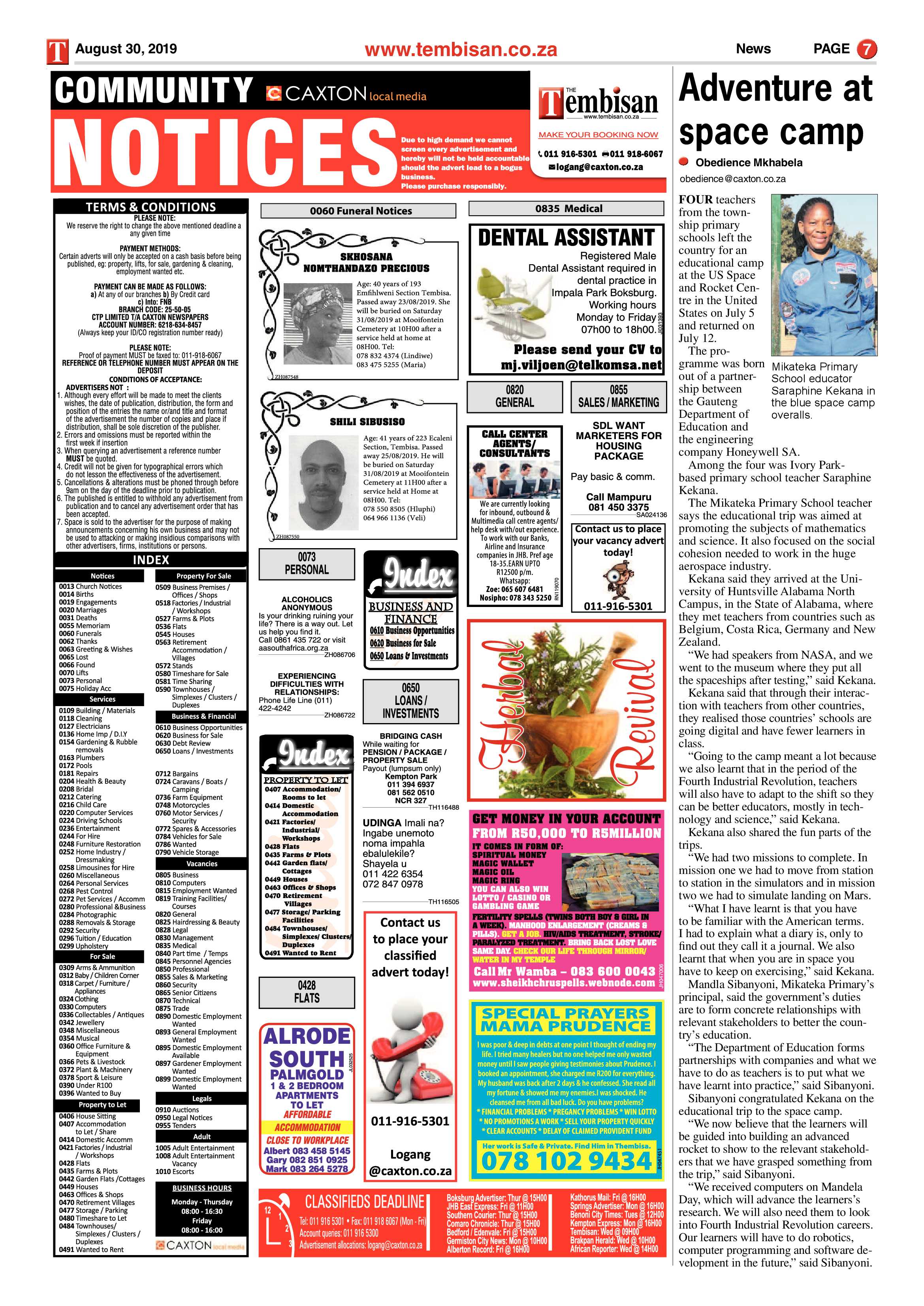 The Tembisan 02 September 2019 page 7