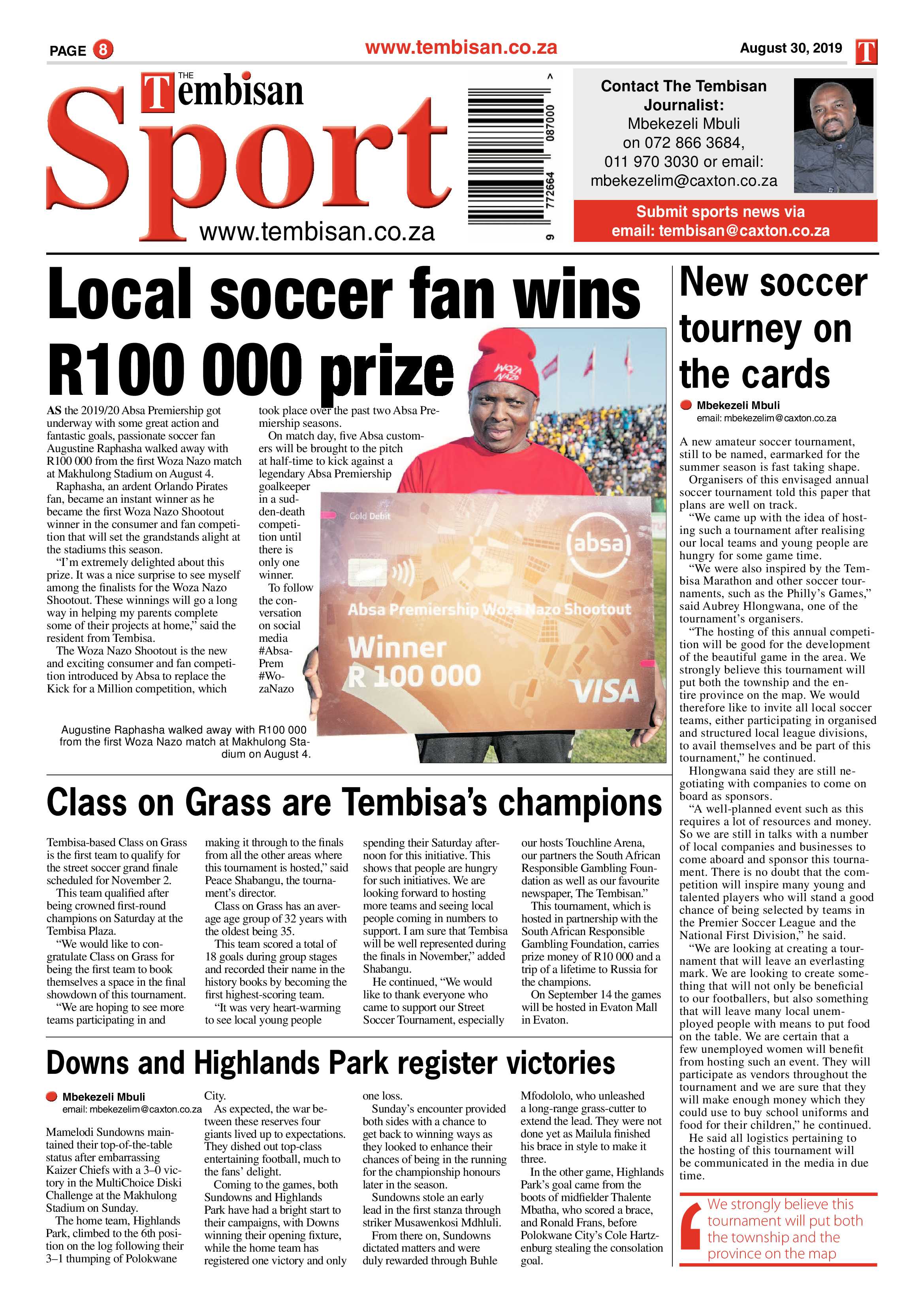 The Tembisan 02 September 2019 page 8
