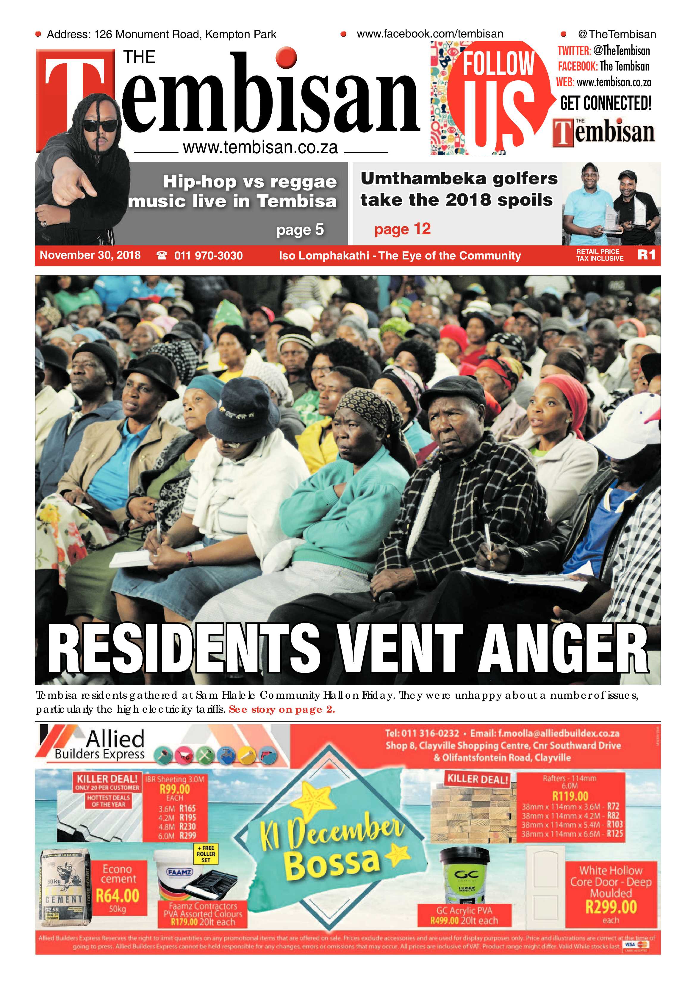 The Tembisan 03 December 2018 page 1