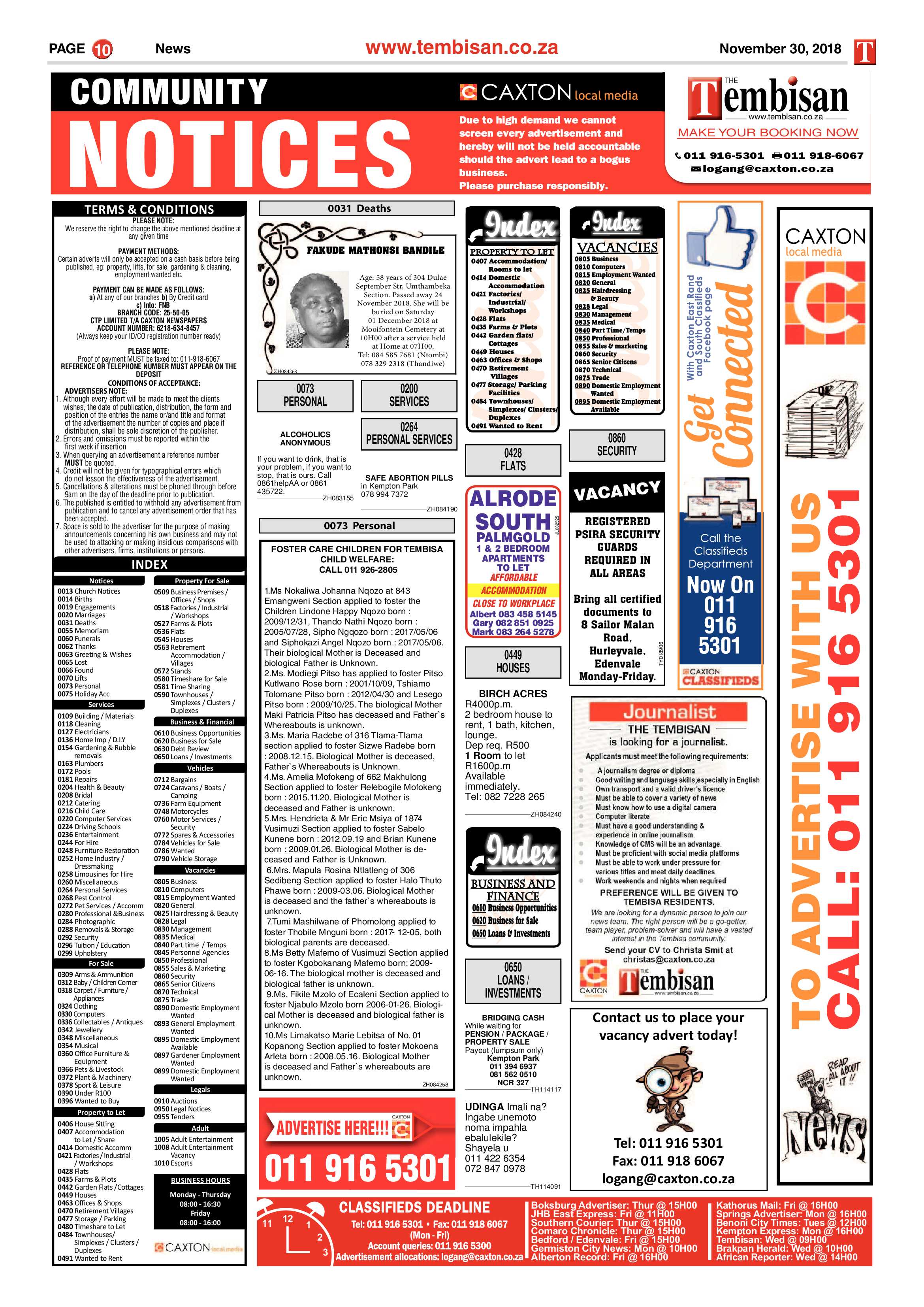 The Tembisan 03 December 2018 page 10