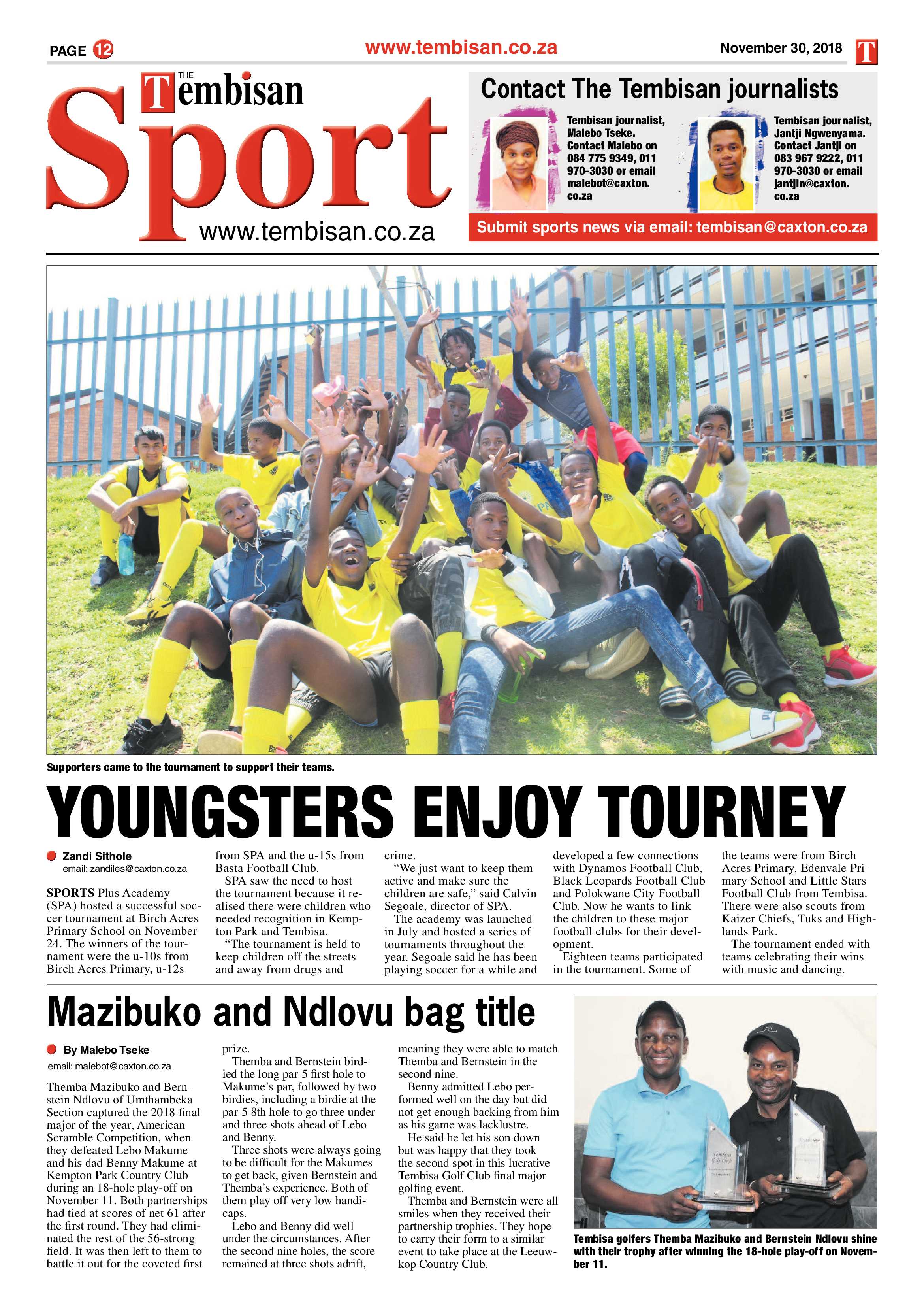 The Tembisan 03 December 2018 page 12