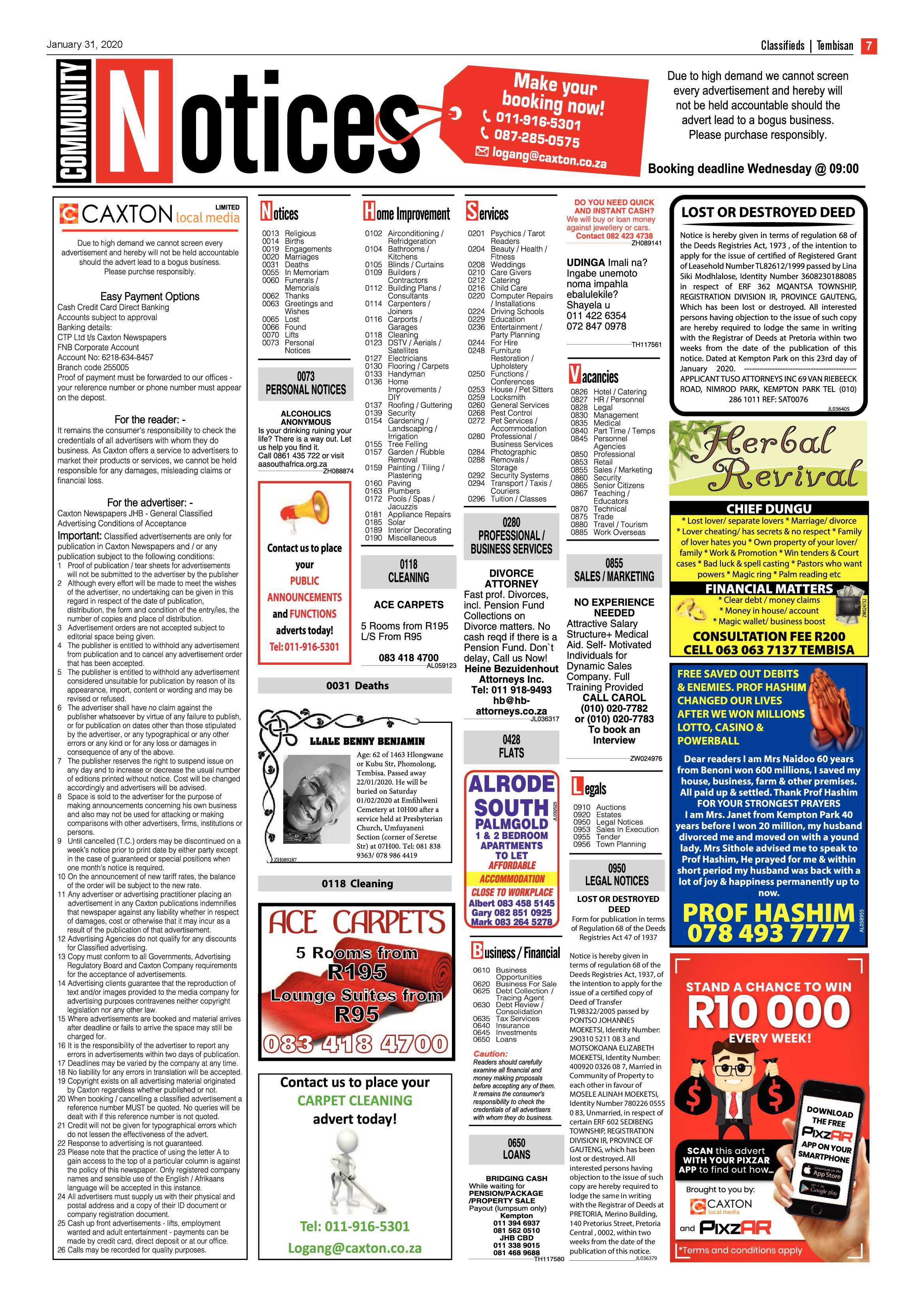 The Tembisan 03 February 2020 page 7