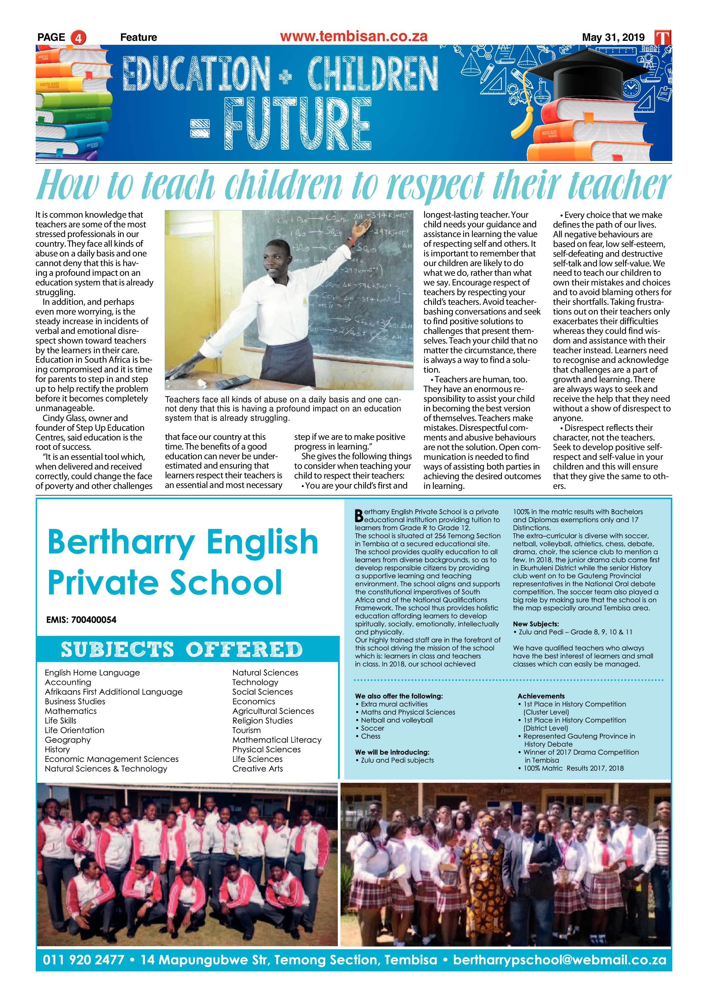 The Tembisan 03 June 2019 page 4