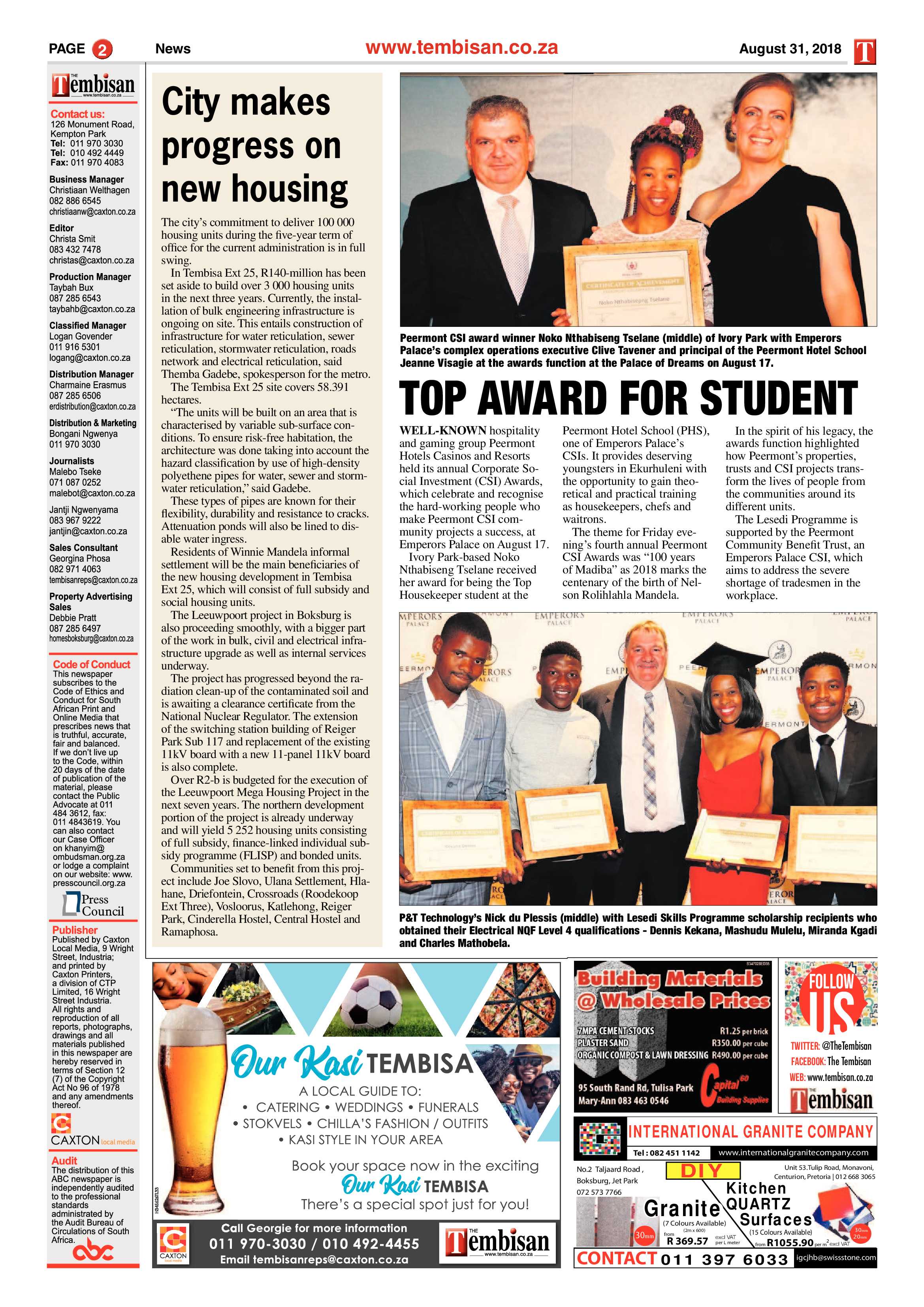 The Tembisan 03 September  2018 page 2