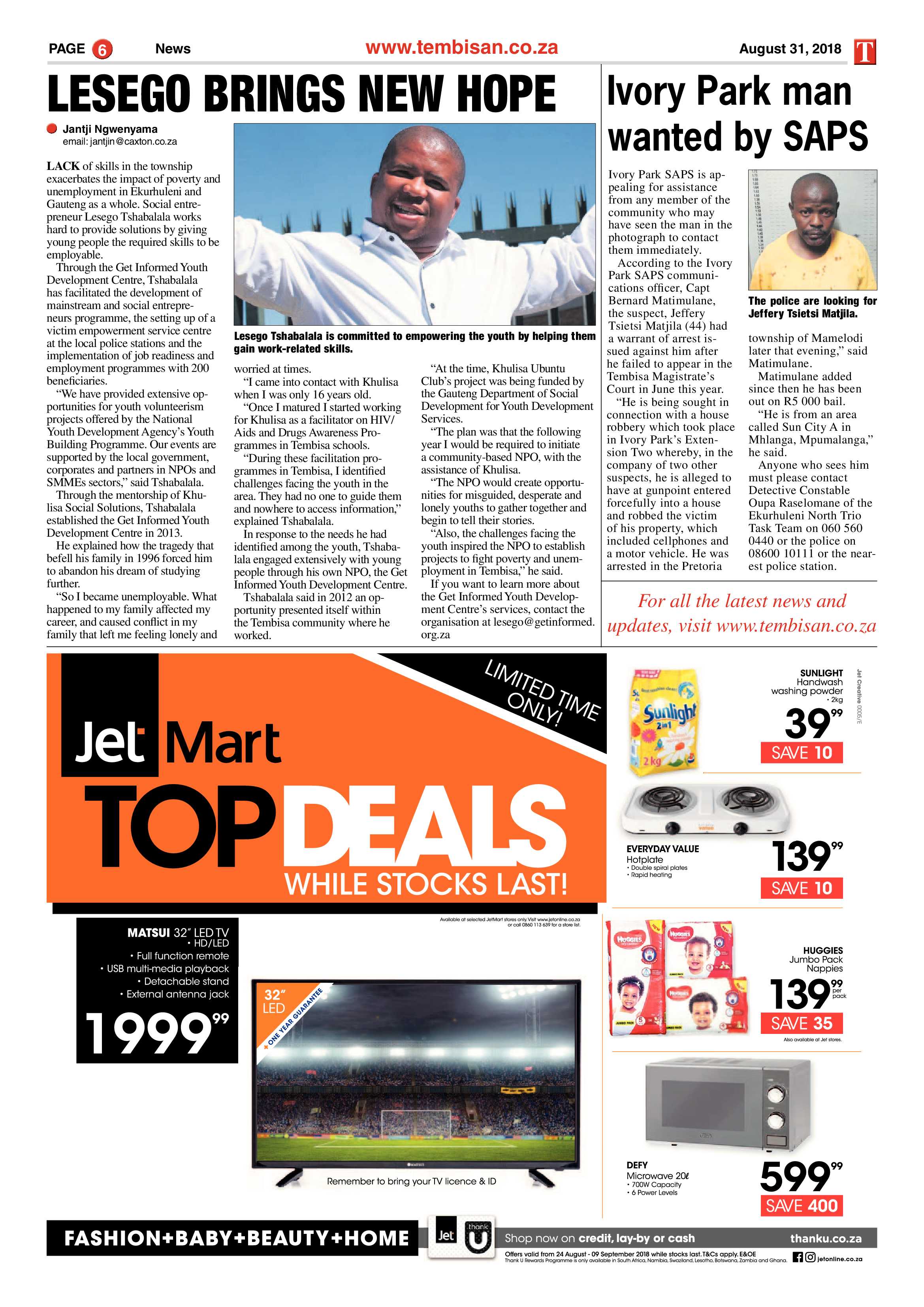 The Tembisan 03 September  2018 page 6