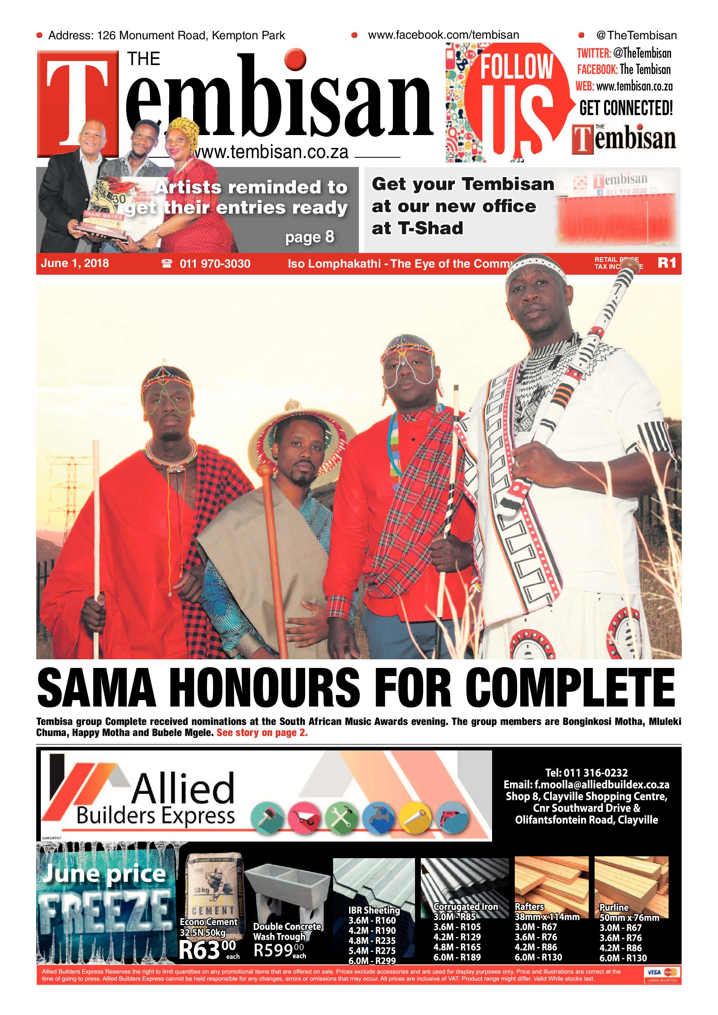 The Tembisan 04 June 2018 page 1
