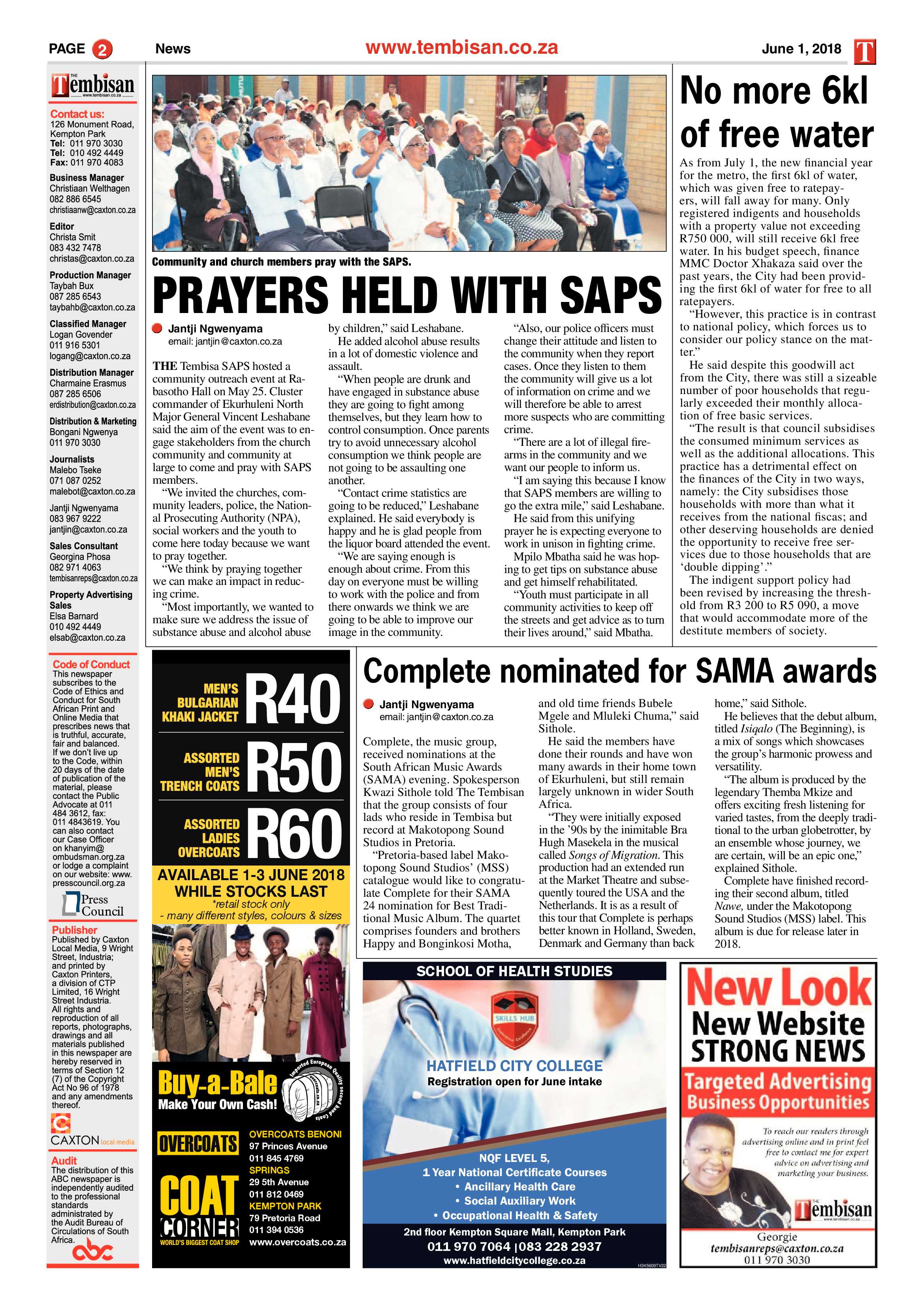 The Tembisan 04 June 2018 page 2