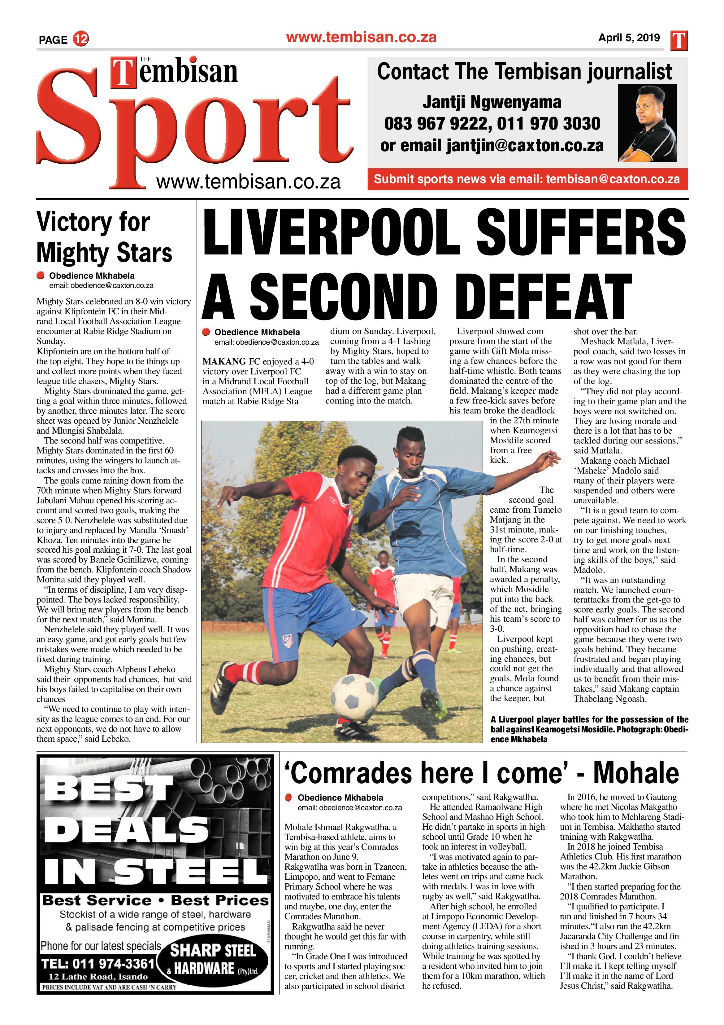 The Tembisan 08 April 2019 page 12