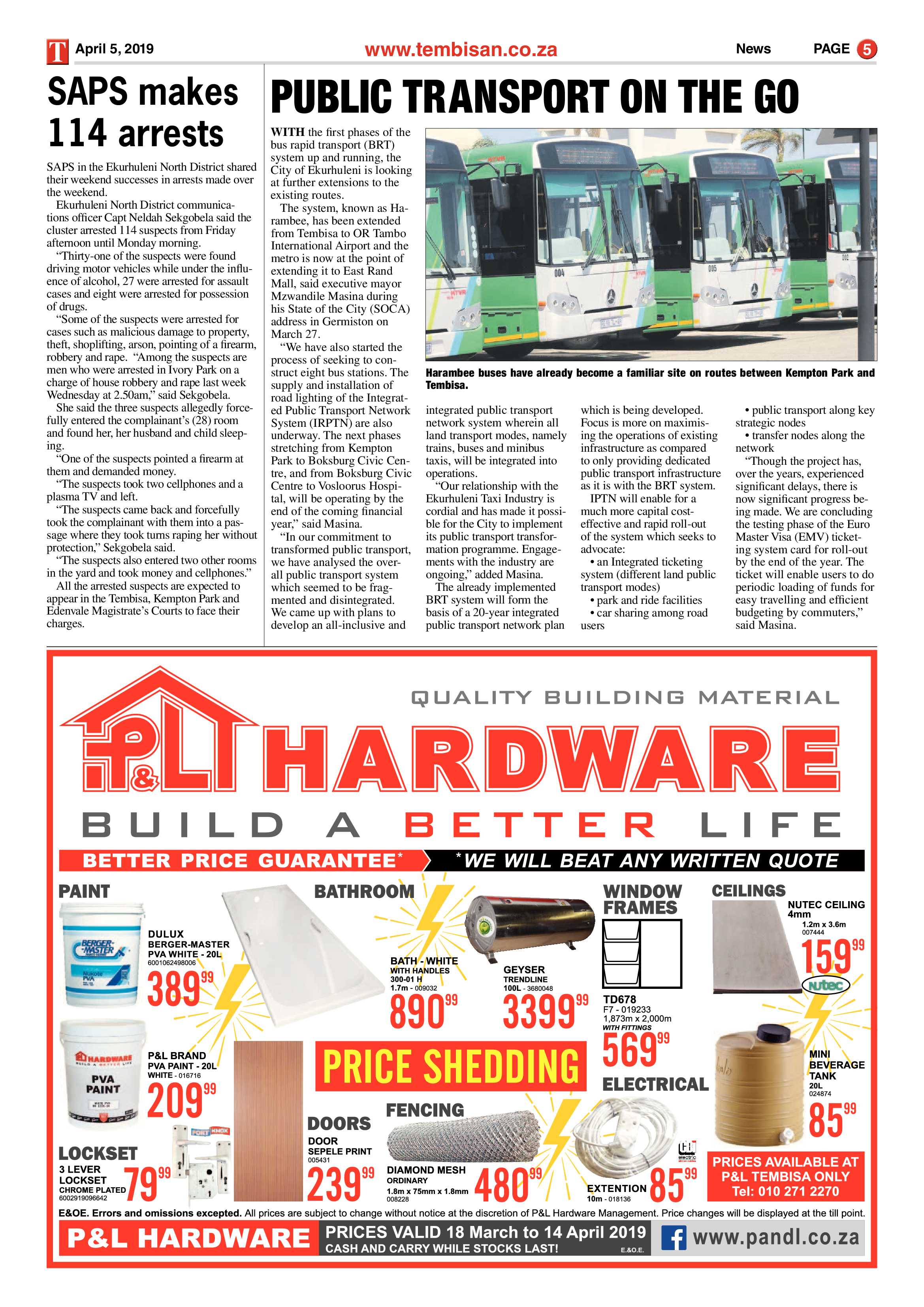 The Tembisan 08 April 2019 page 5
