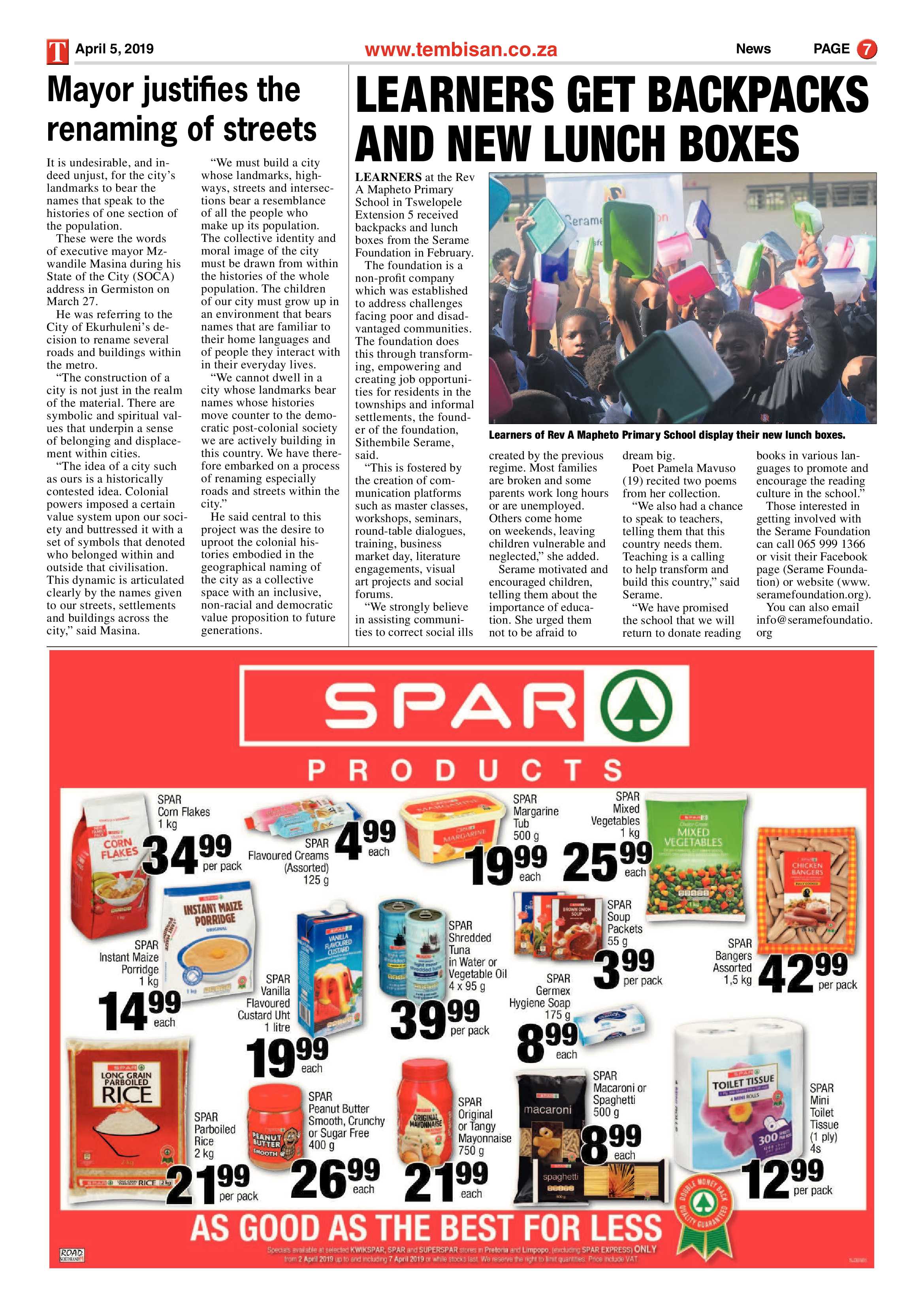 The Tembisan 08 April 2019 page 7