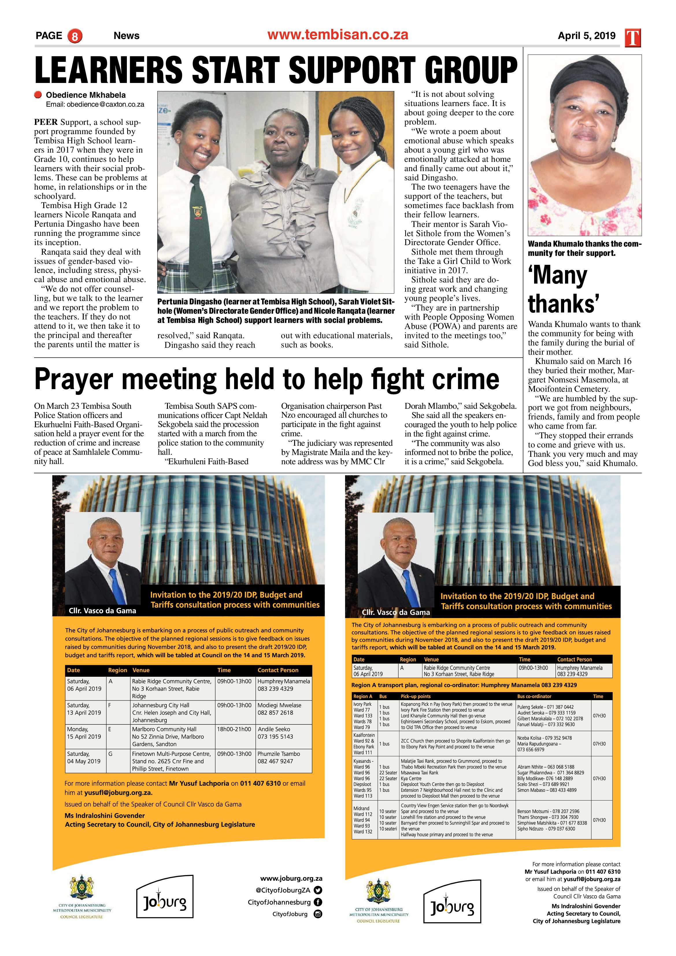 The Tembisan 08 April 2019 page 8