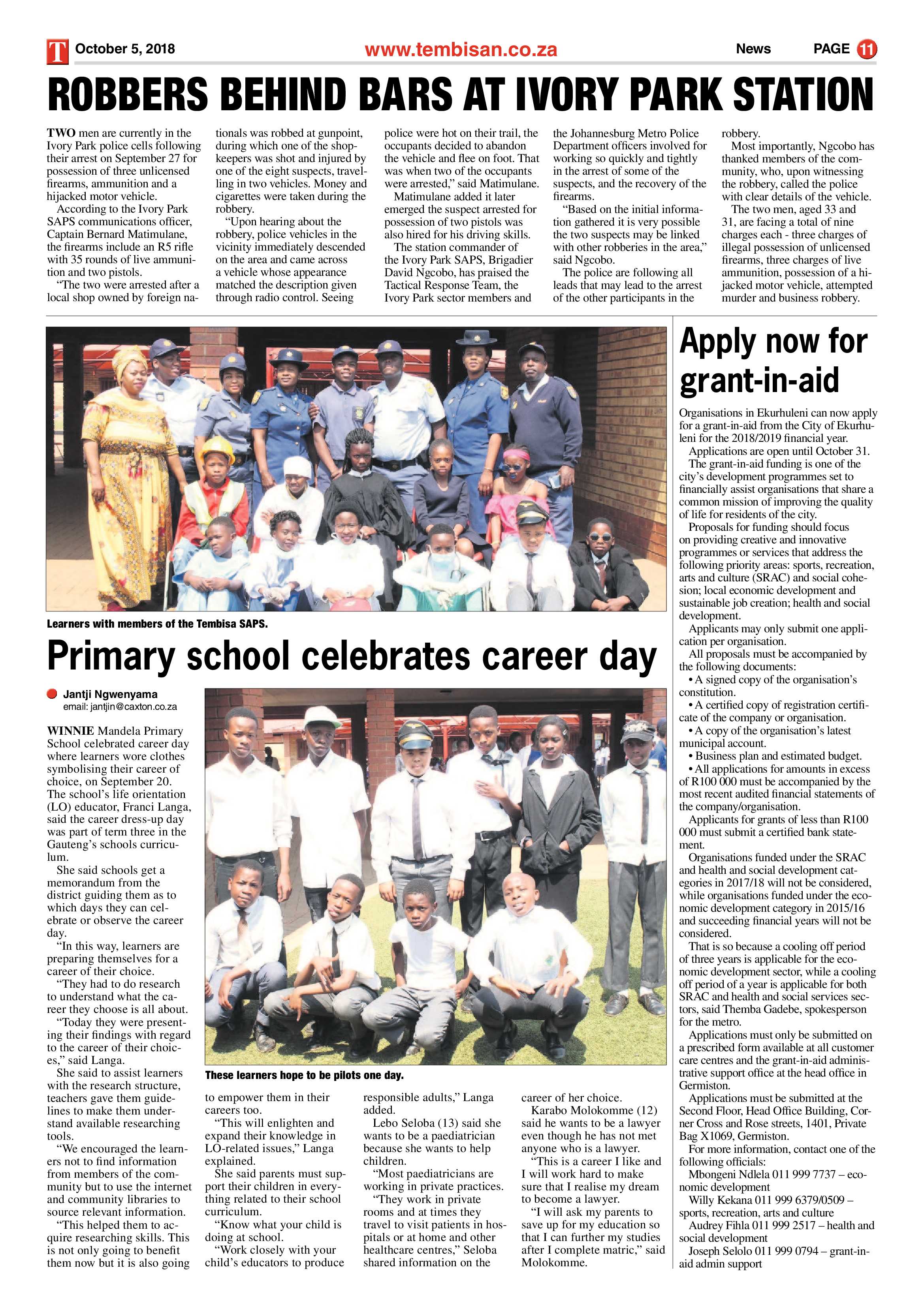 The Tembisan 05 October 2018 page 11