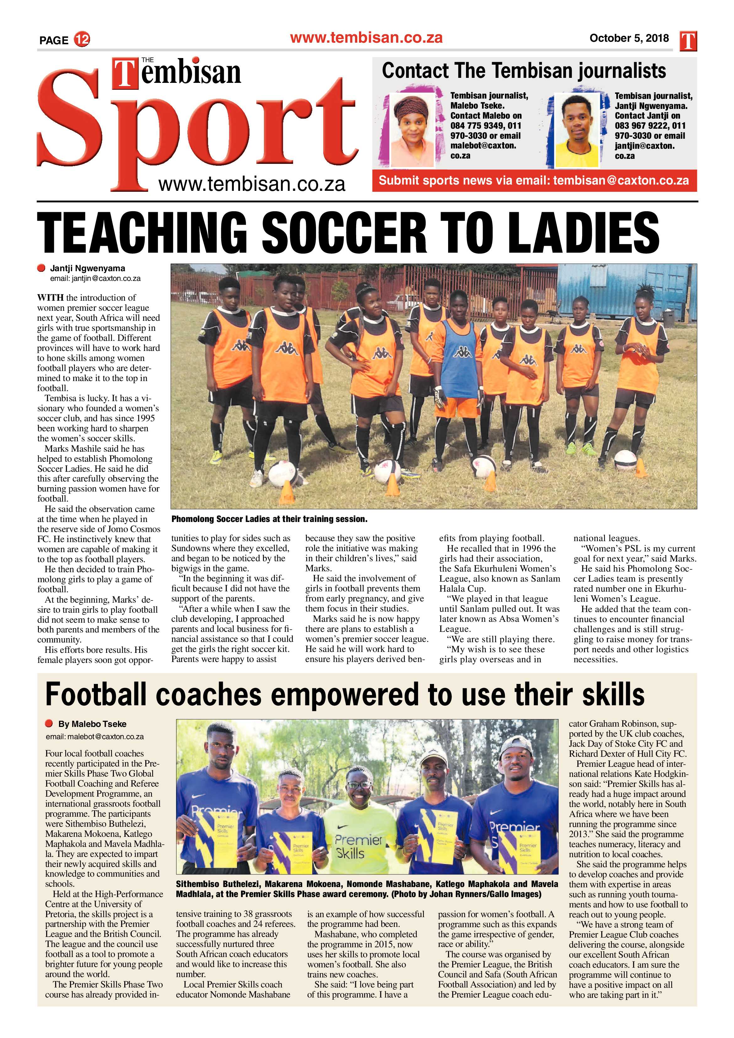The Tembisan 05 October 2018 page 12
