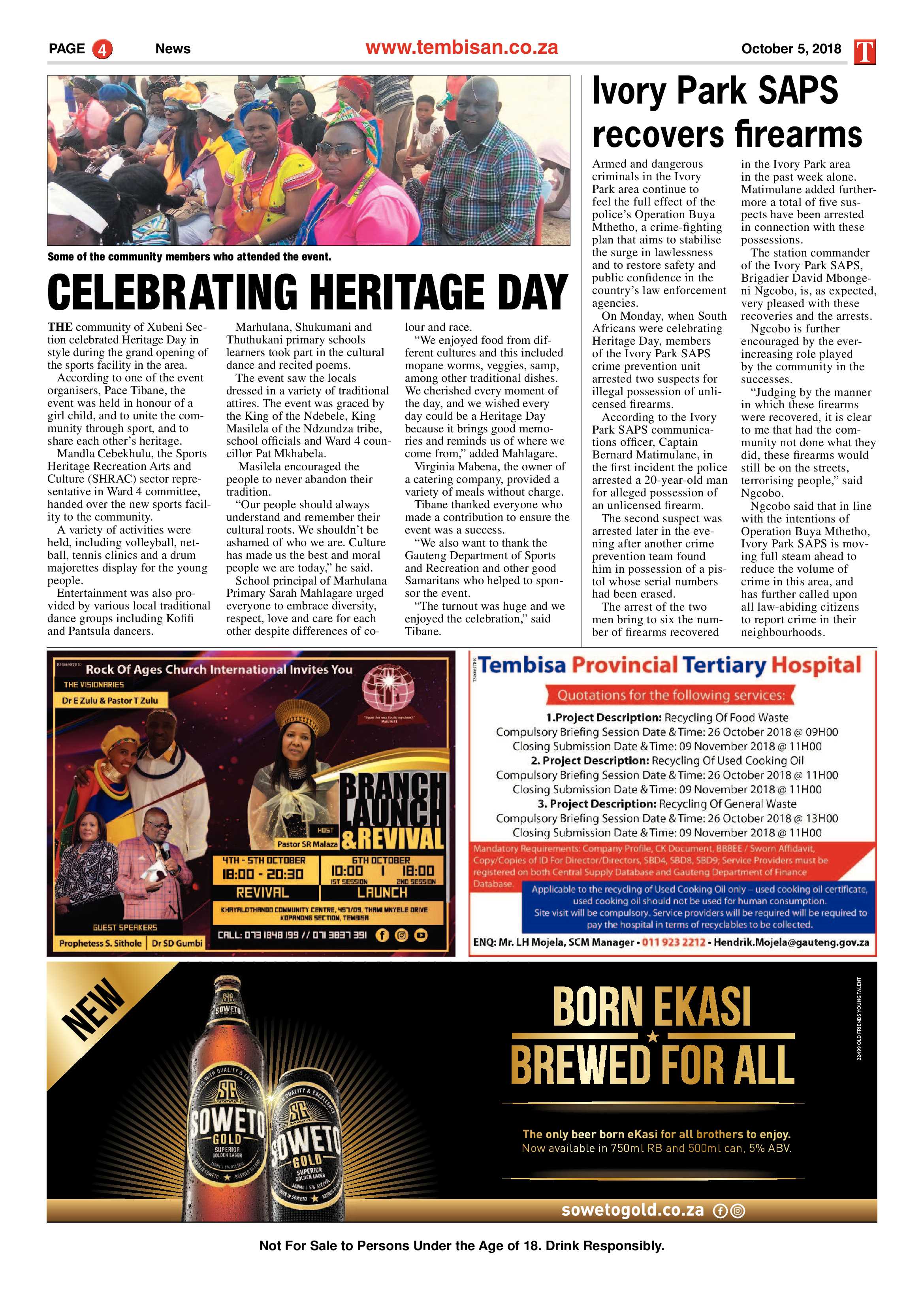 The Tembisan 05 October 2018 page 4