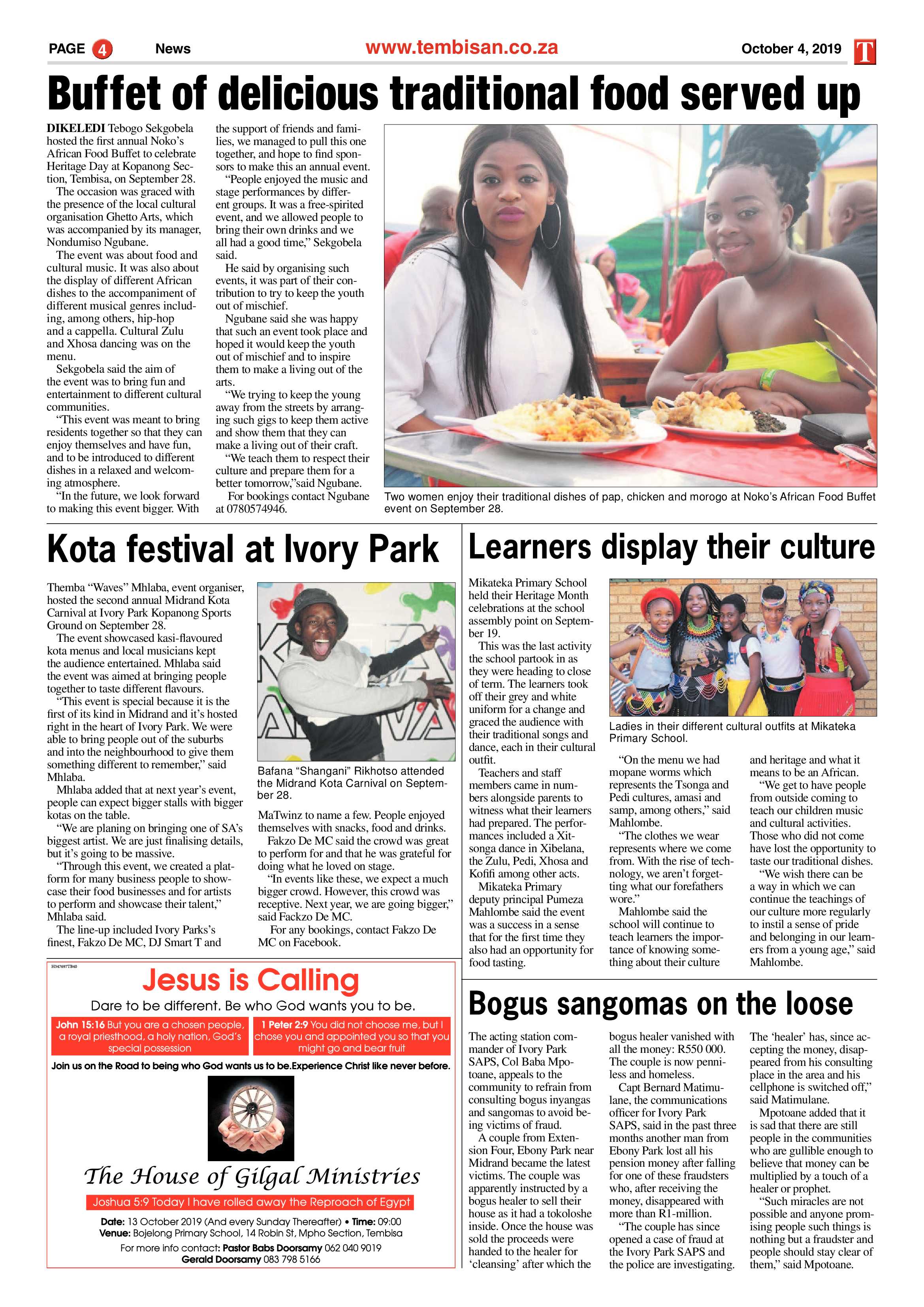 The Tembisan 07 October 2019 page 4