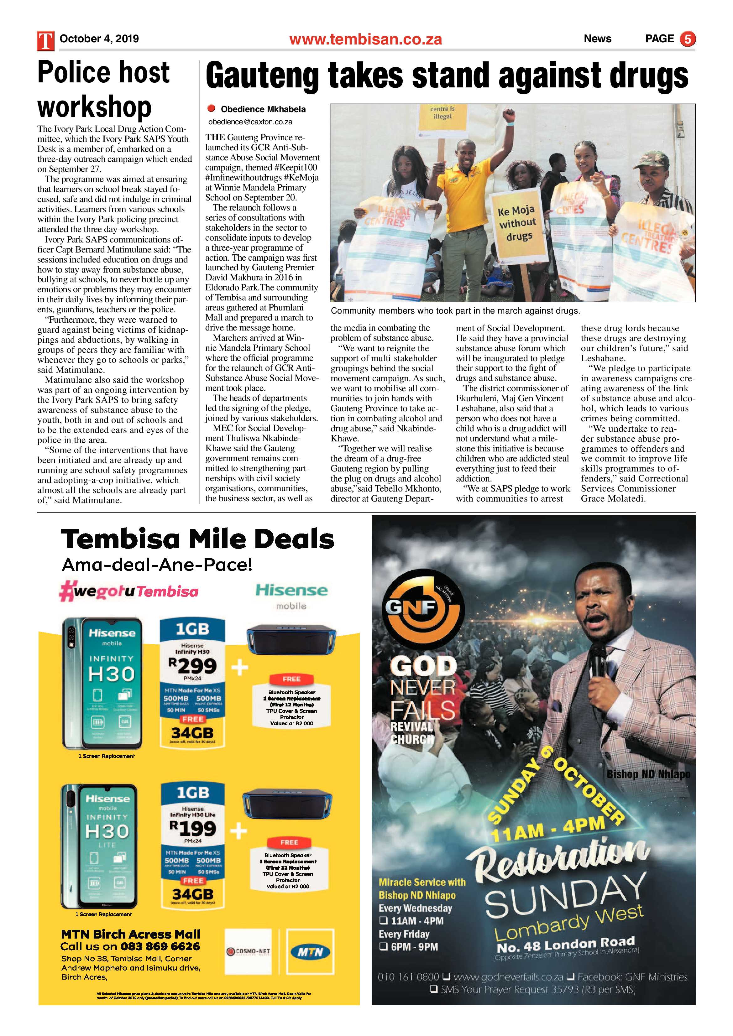 The Tembisan 07 October 2019 page 5