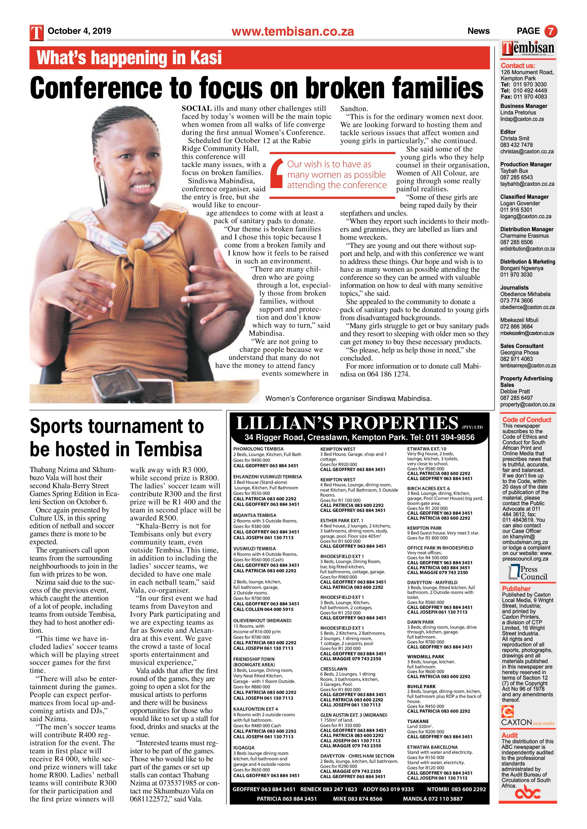 The Tembisan 07 October 2019 page 7