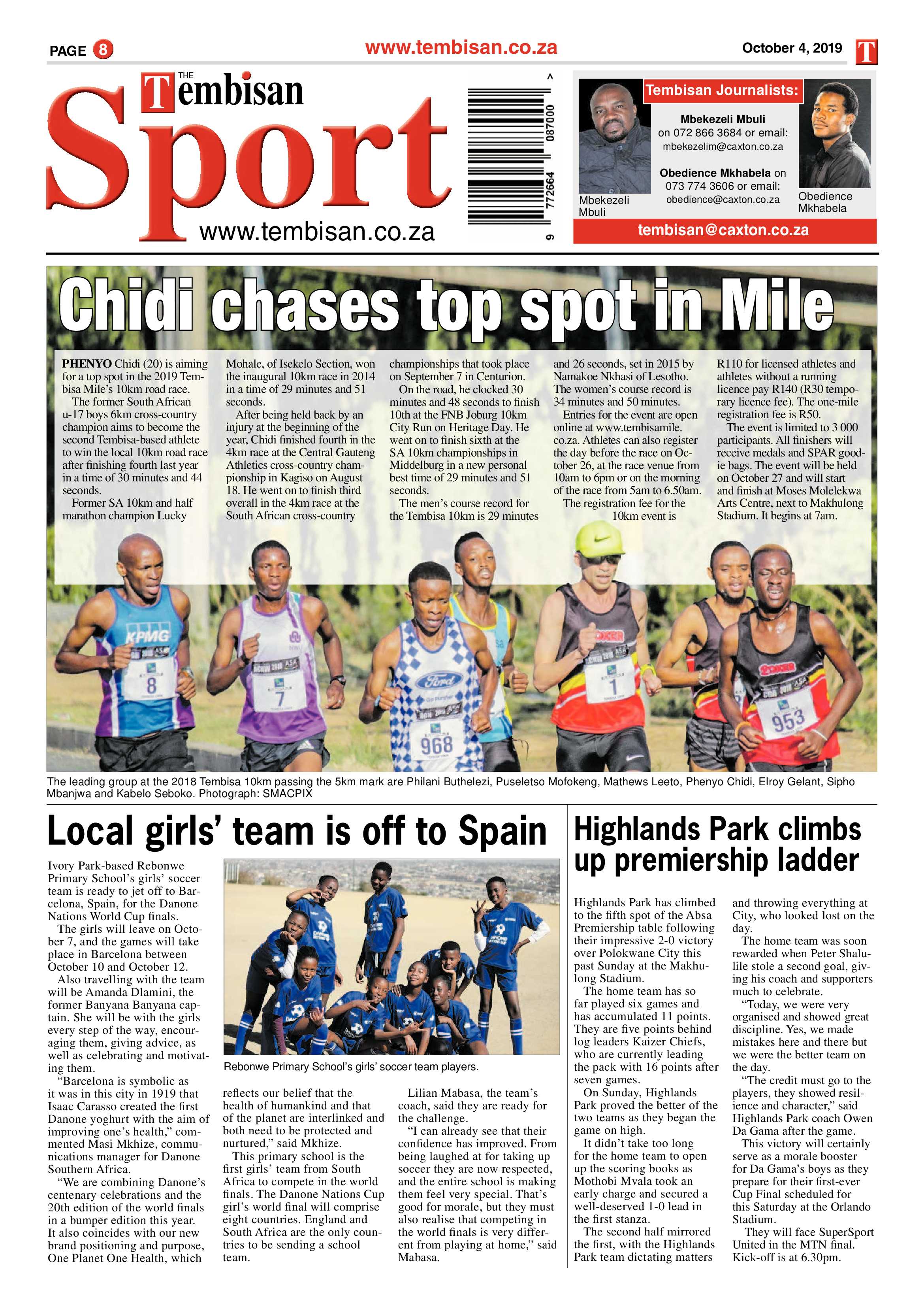 The Tembisan 07 October 2019 page 8