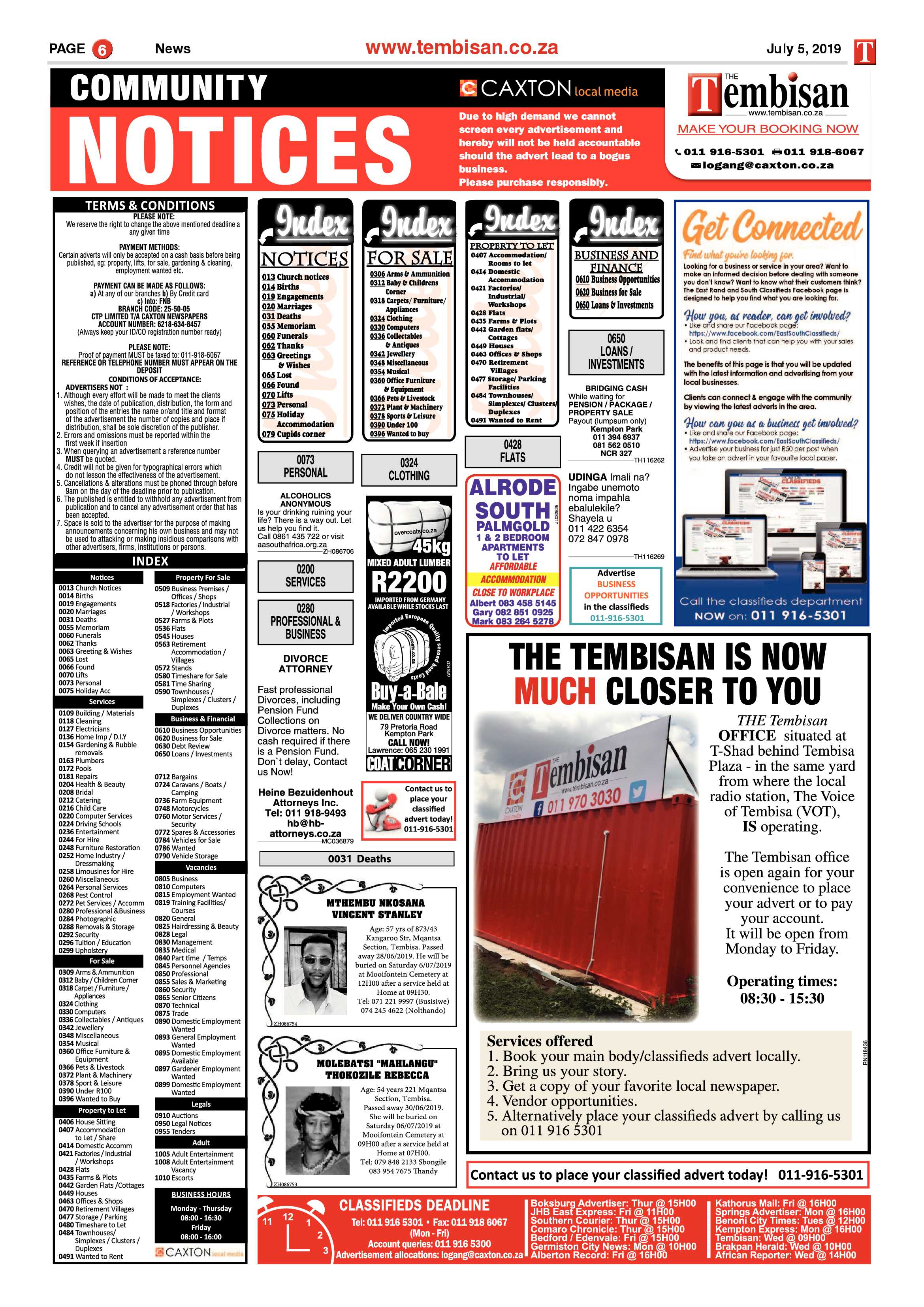 The Tembisan 08 July 2019 page 6