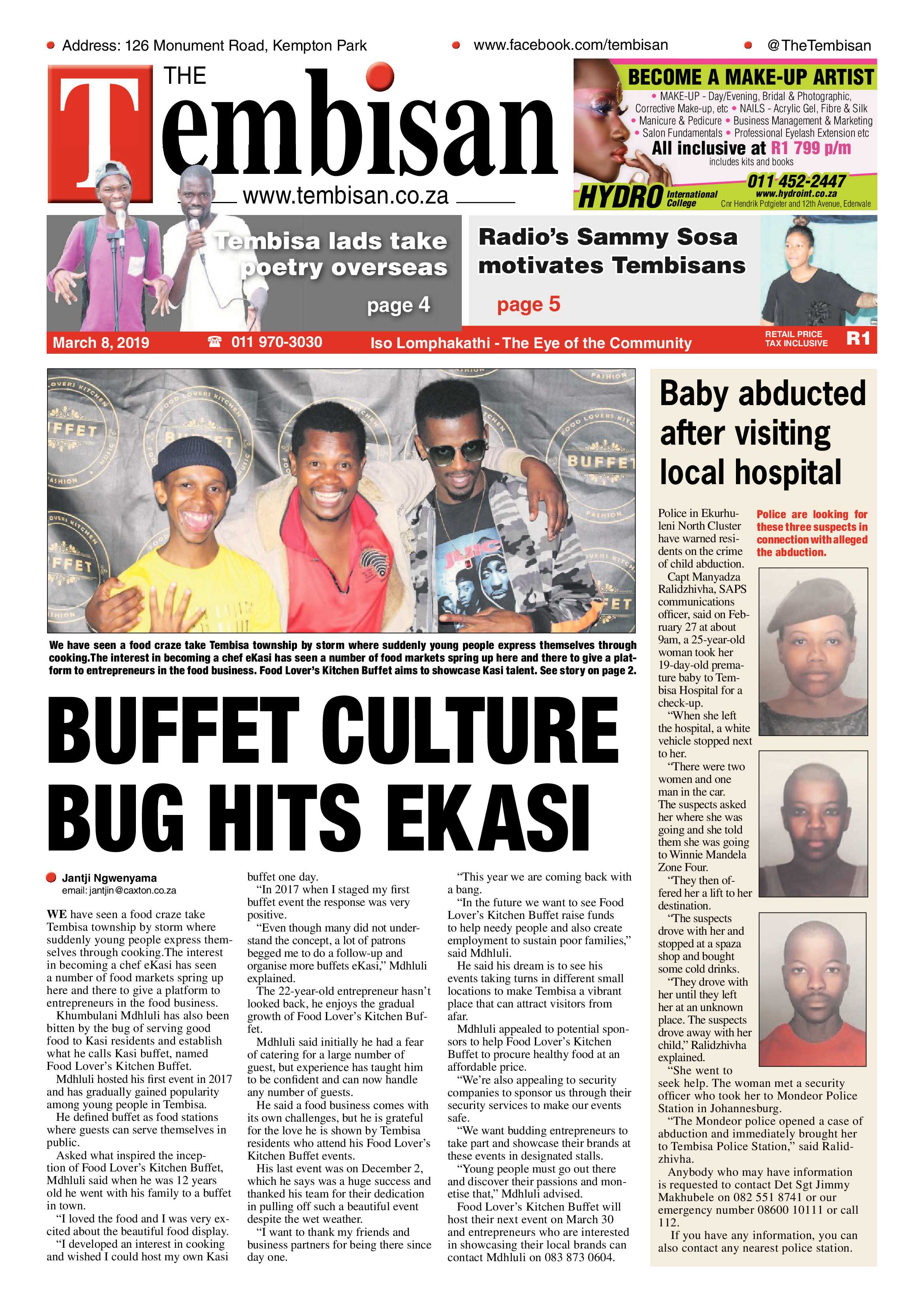 The Tembisan 11 March 2019 page 1