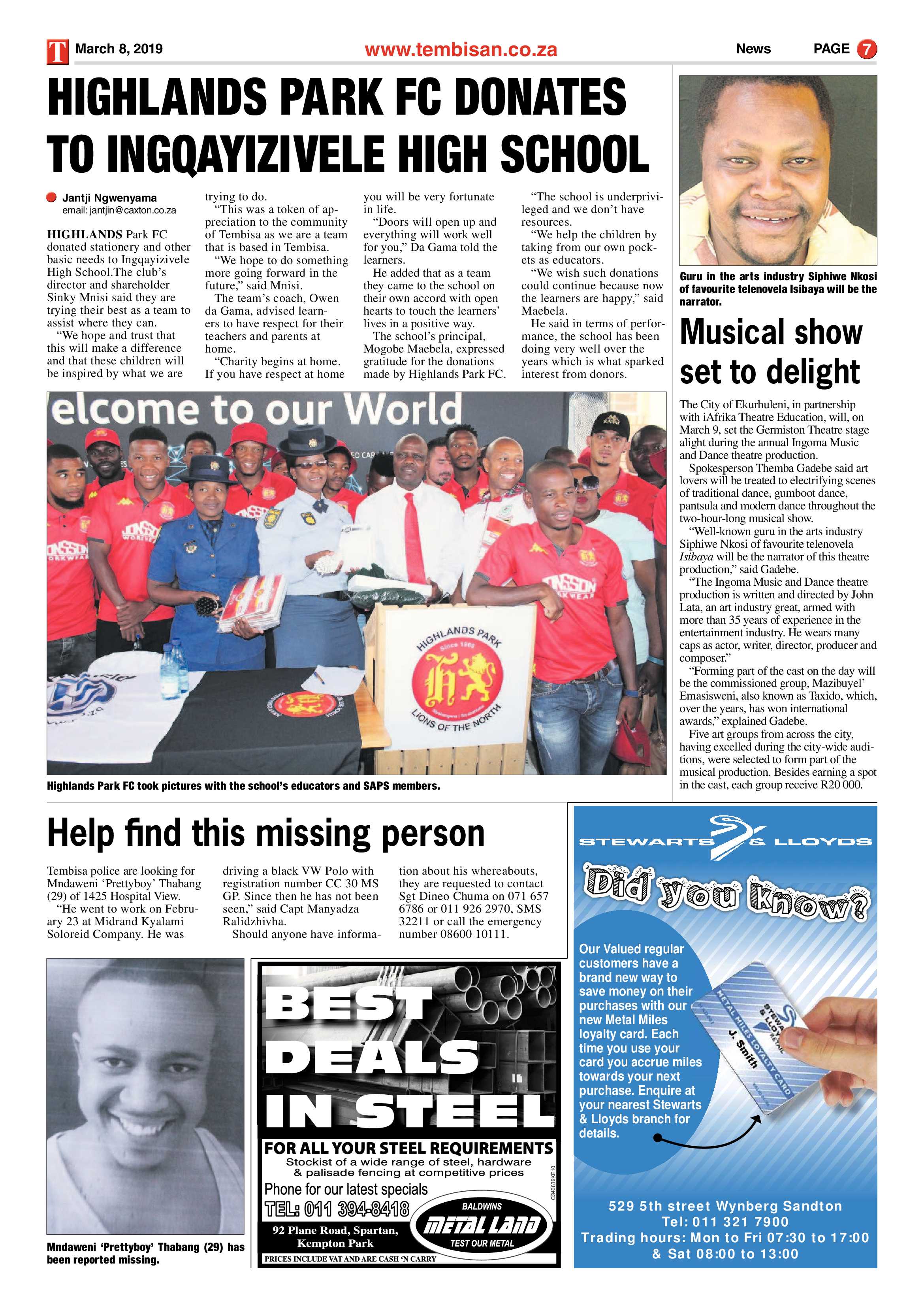 The Tembisan 11 March 2019 page 7