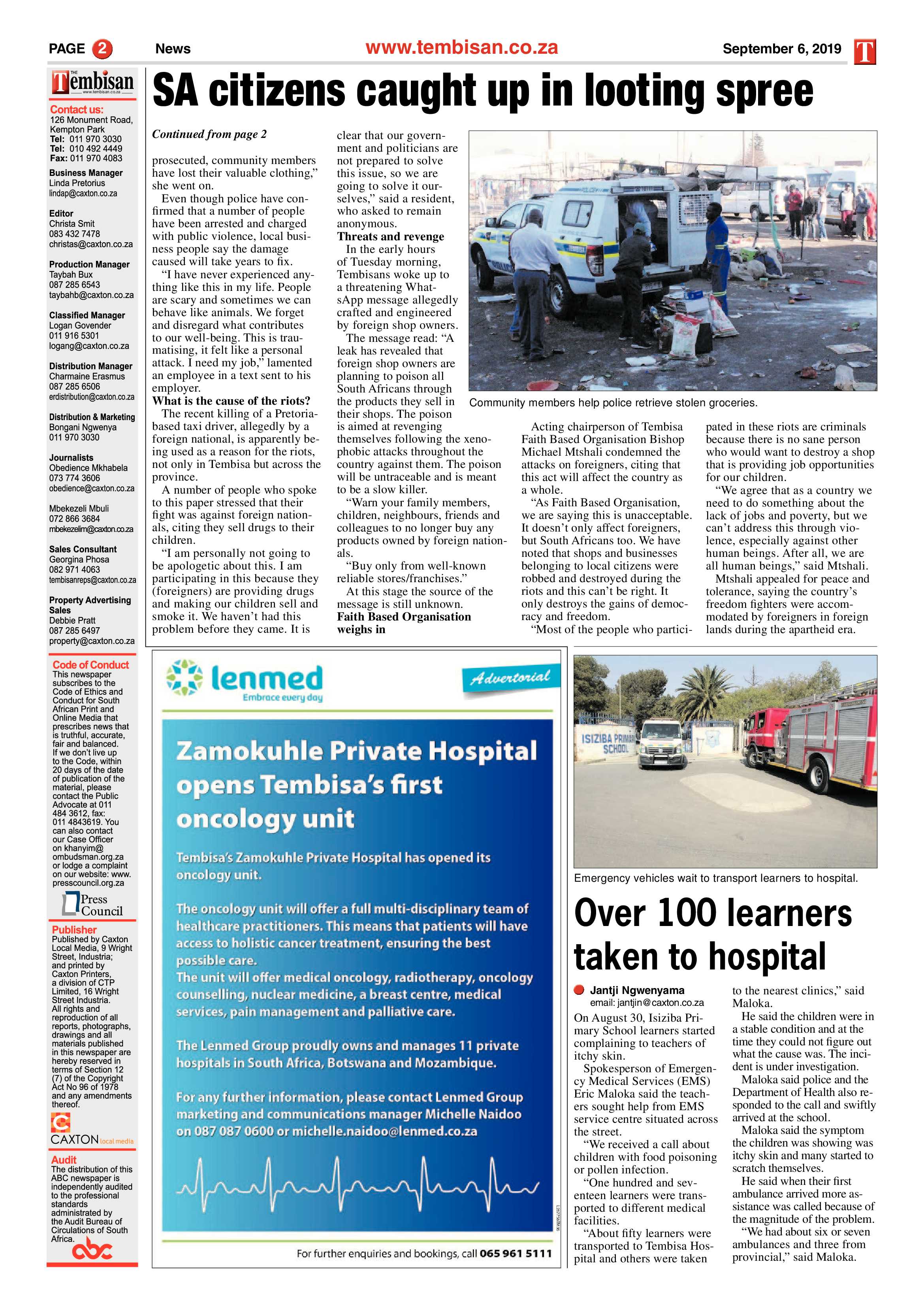 The Tembisan 09 September 2019 page 2