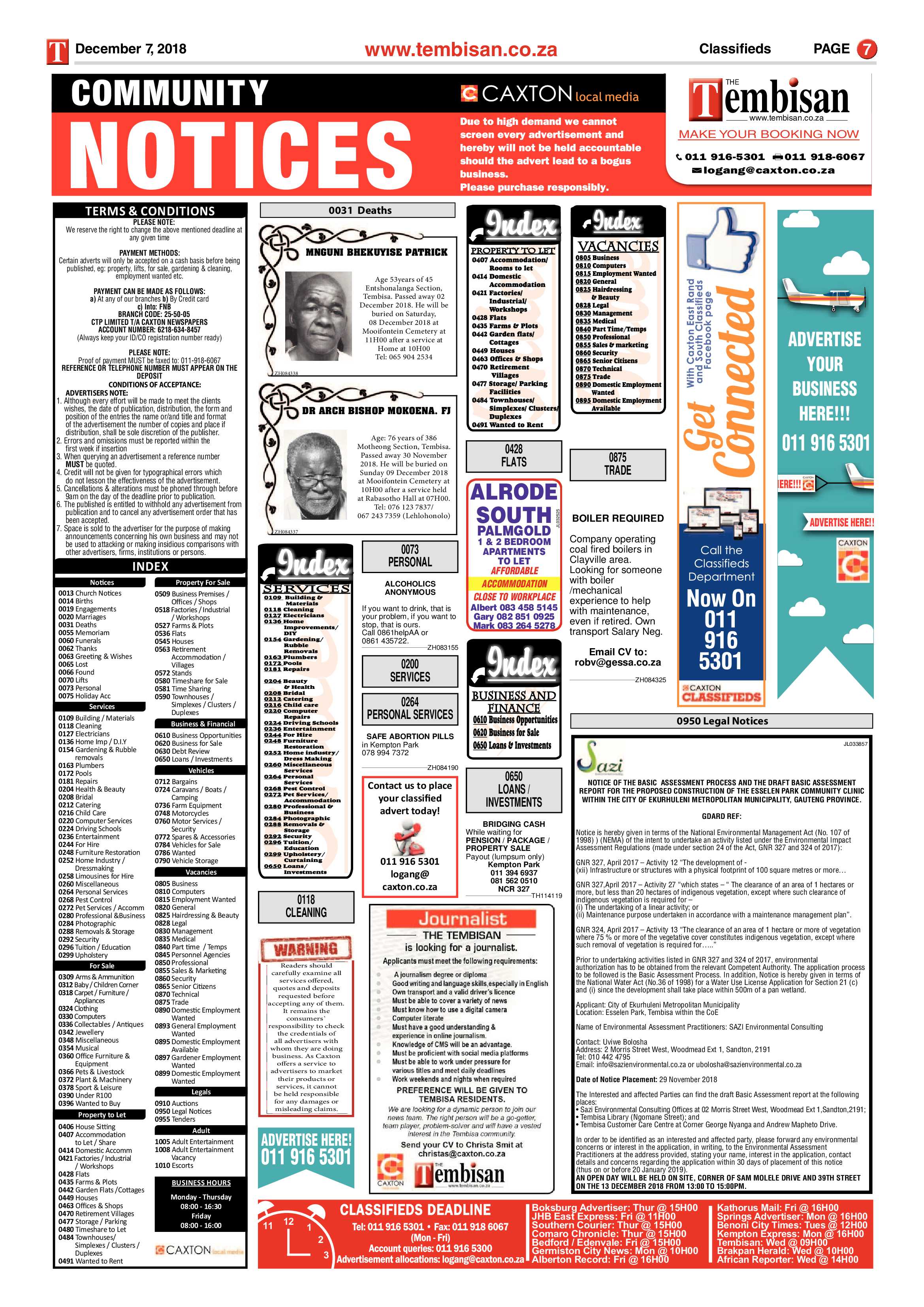 The Tembisan 10 December 2018 page 7