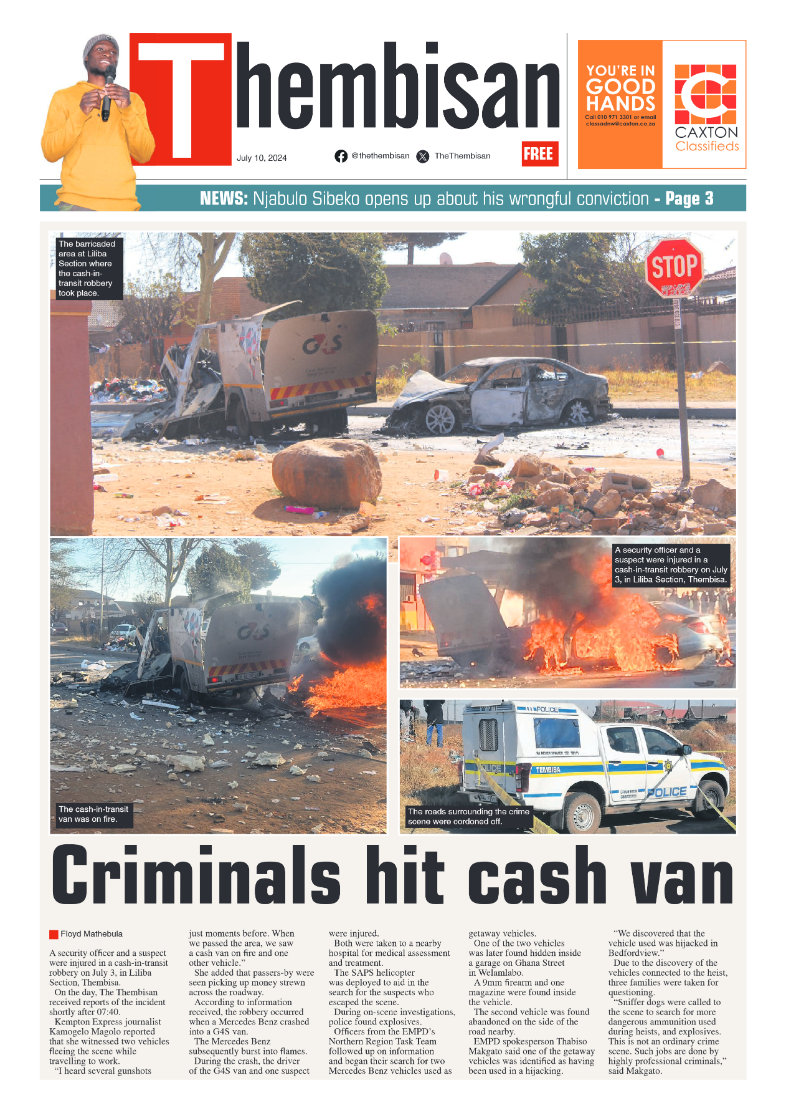The Tembisan 10 July 2024 page 1